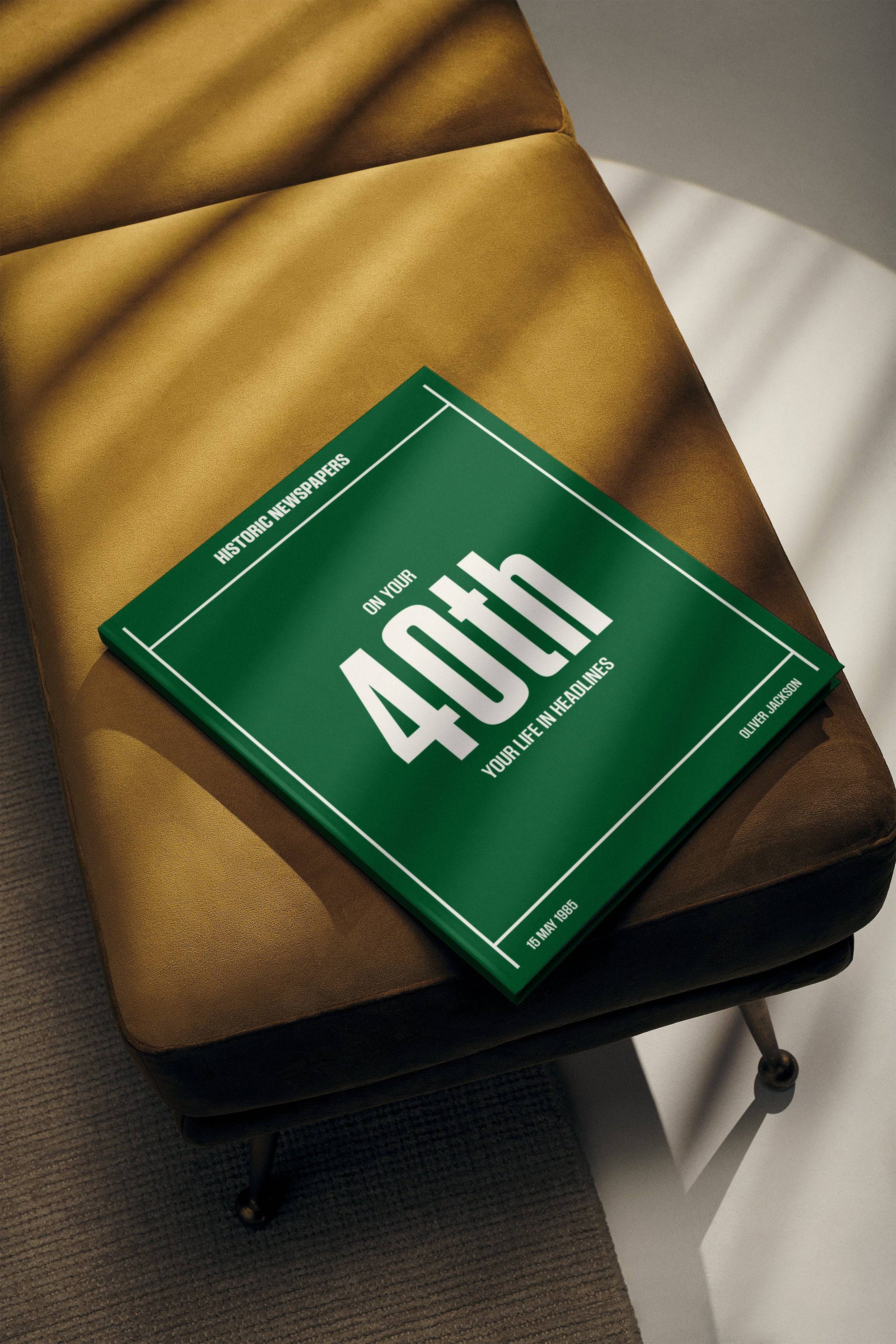 40th Milestone Birthday Newspaper Book - Historic Newspapers