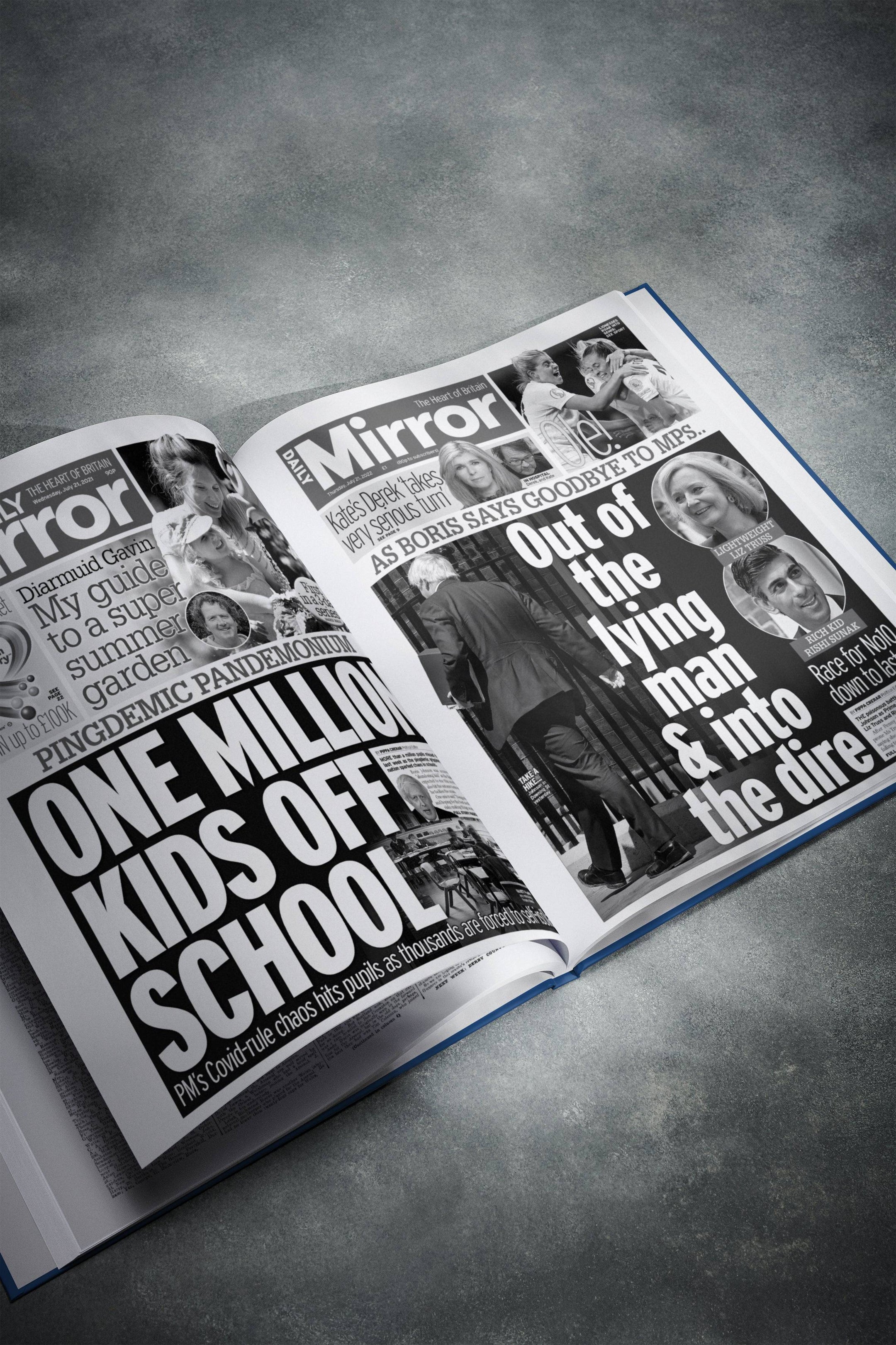 50th Milestone Birthday Newspaper Book - Historic Newspapers