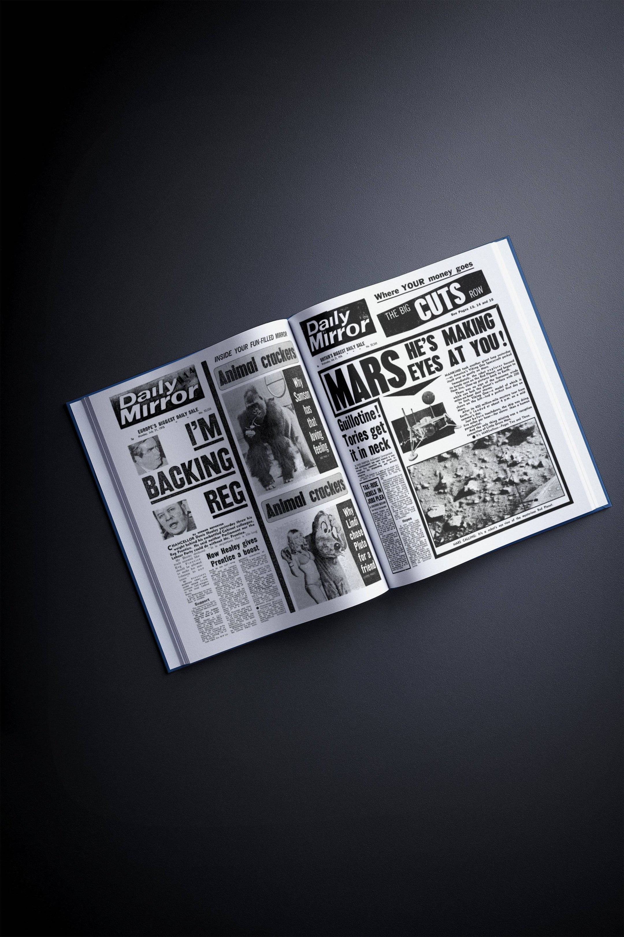 50th Milestone Birthday Newspaper Book - Historic Newspapers