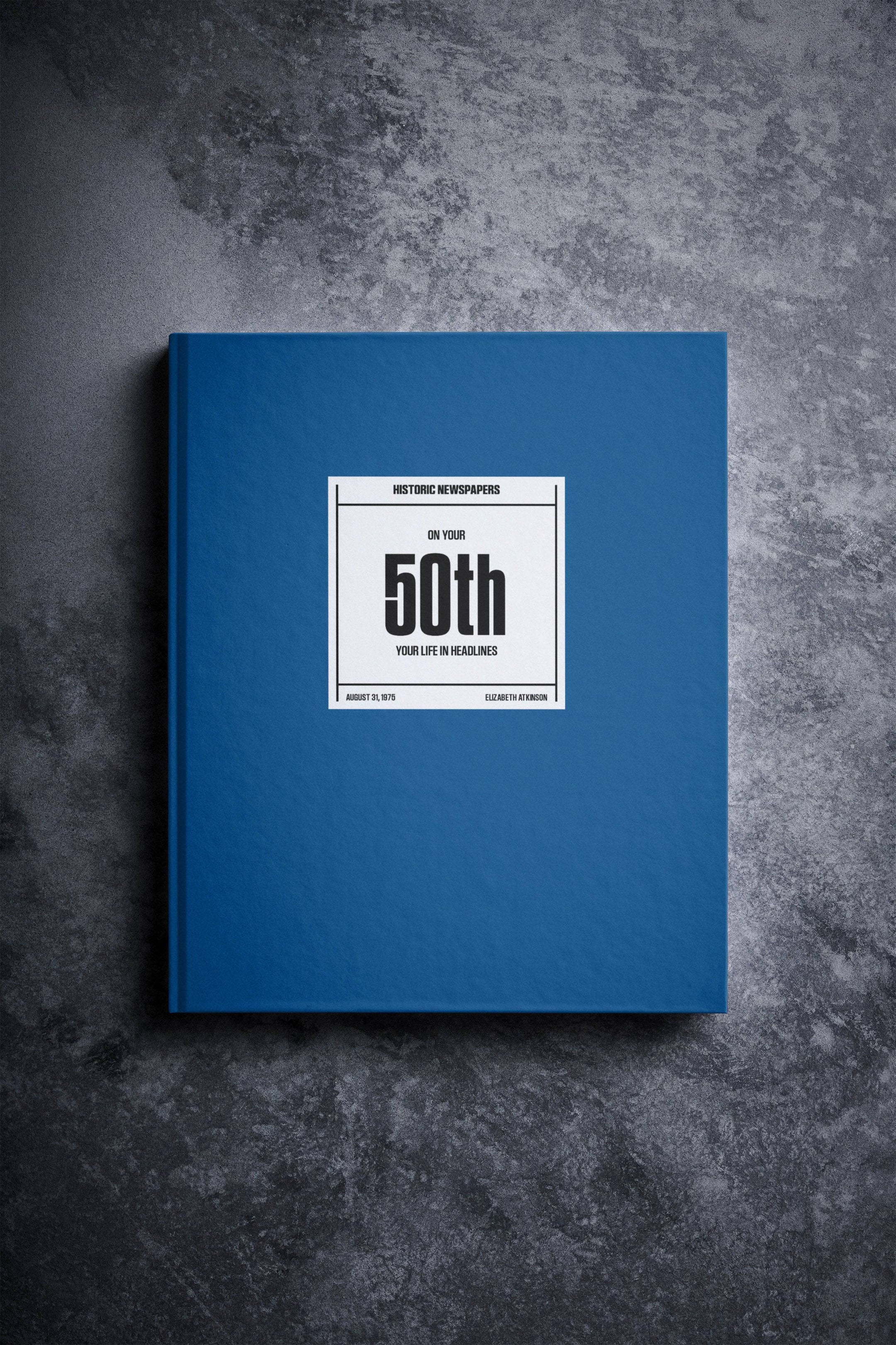 50th Milestone Birthday Newspaper Book