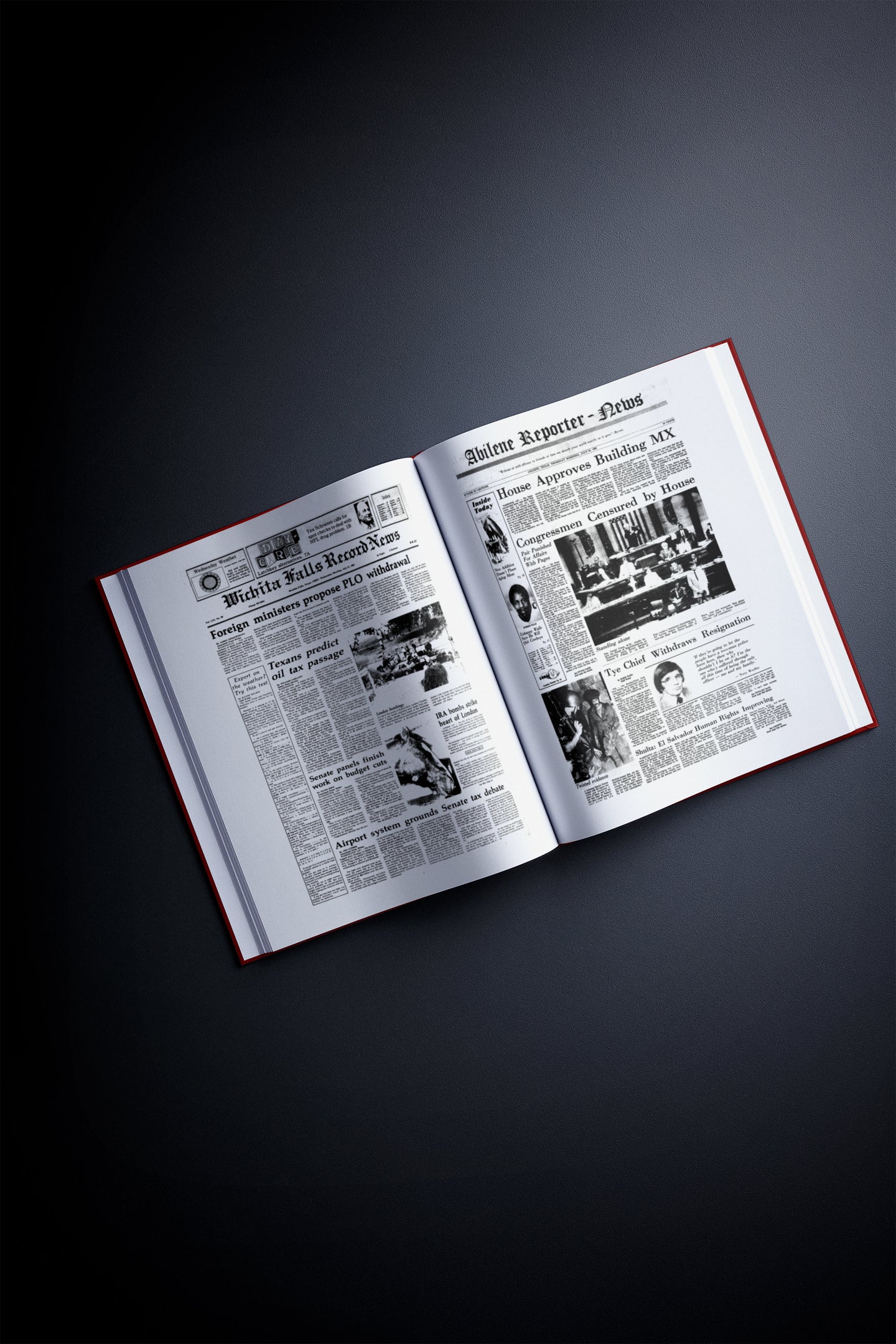 50th Milestone Birthday Newspaper Book Texas Edition - Historic Newspapers