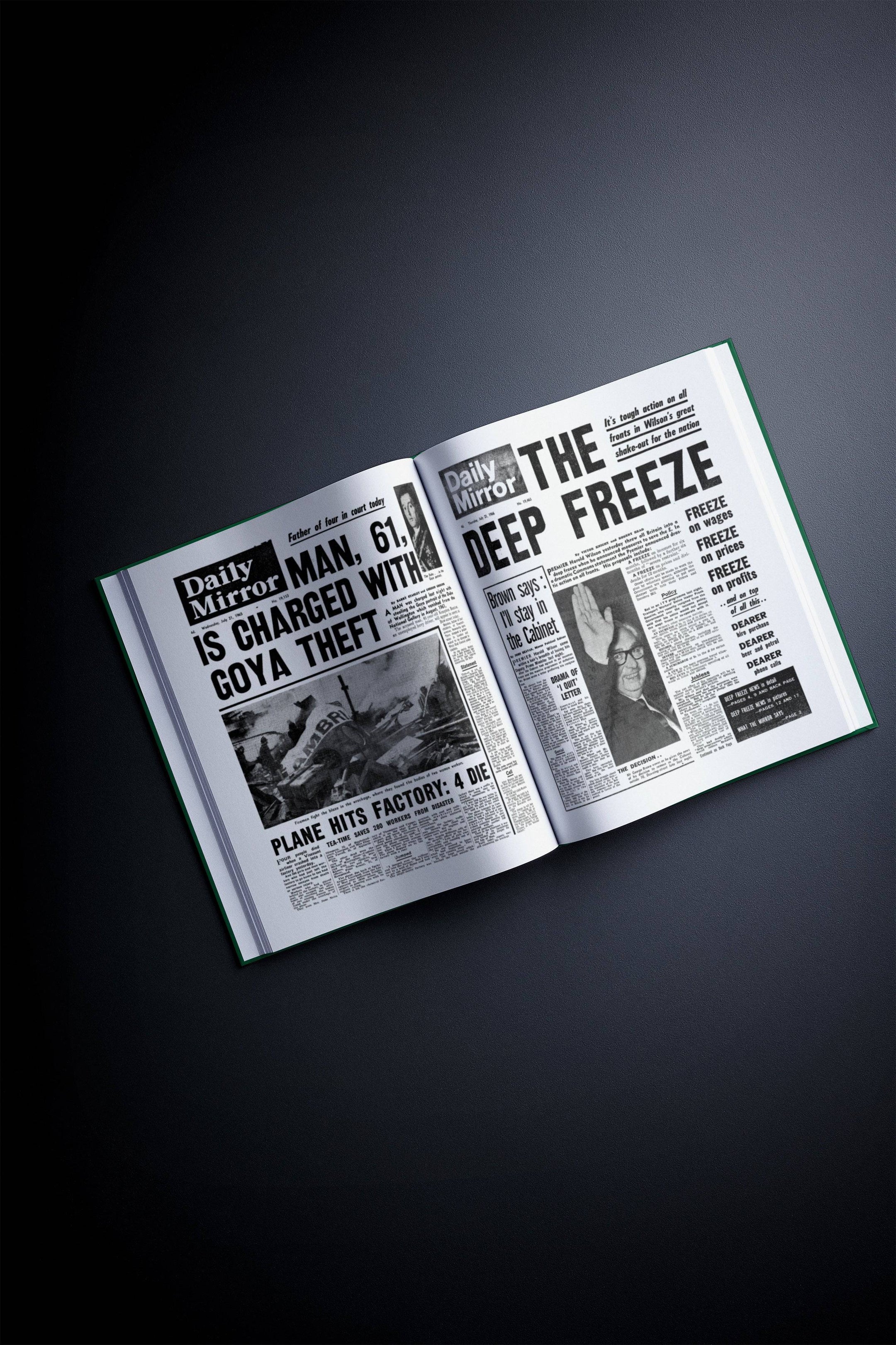 60th Milestone Birthday Newspaper Book - Historic Newspapers