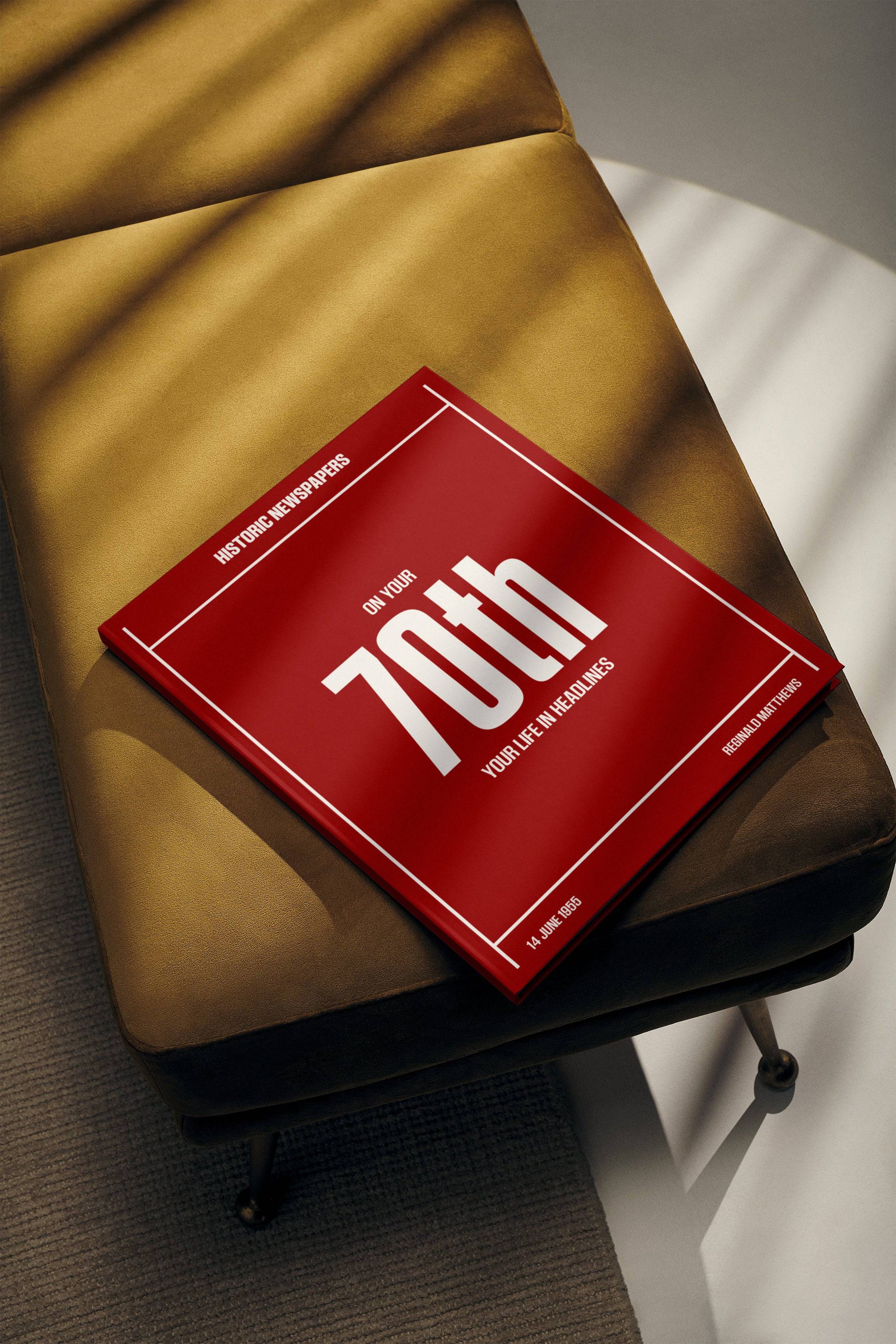 70th Milestone Birthday Newspaper Book - Historic Newspapers