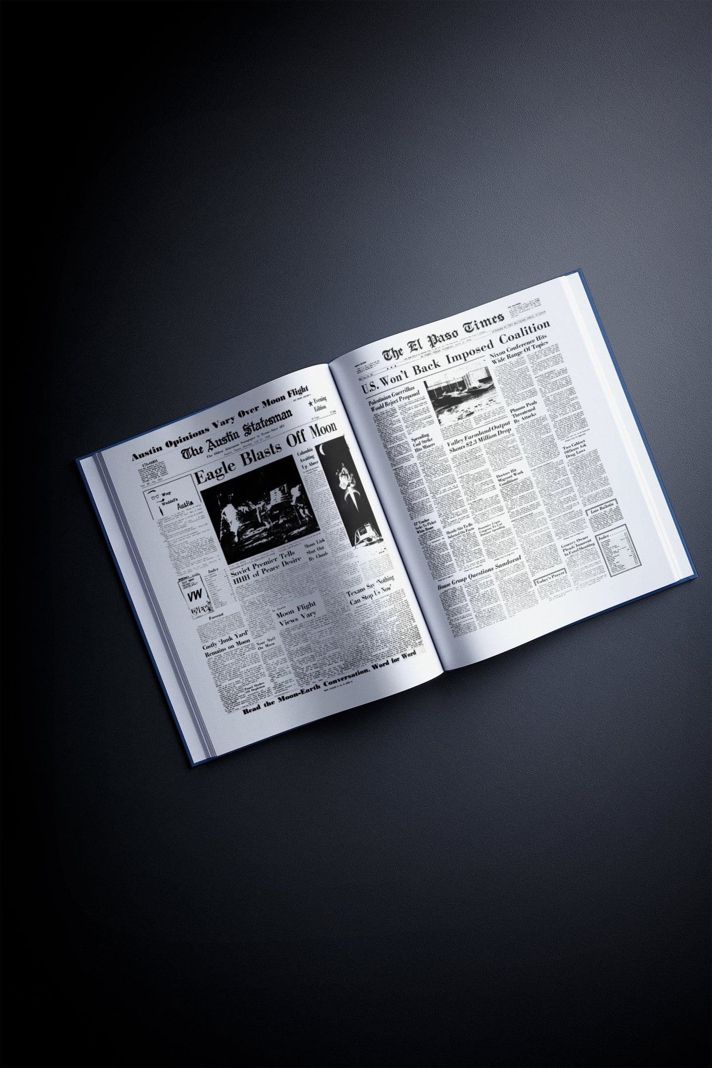 70th Milestone Birthday Newspaper Book Texas Edition - Historic Newspapers