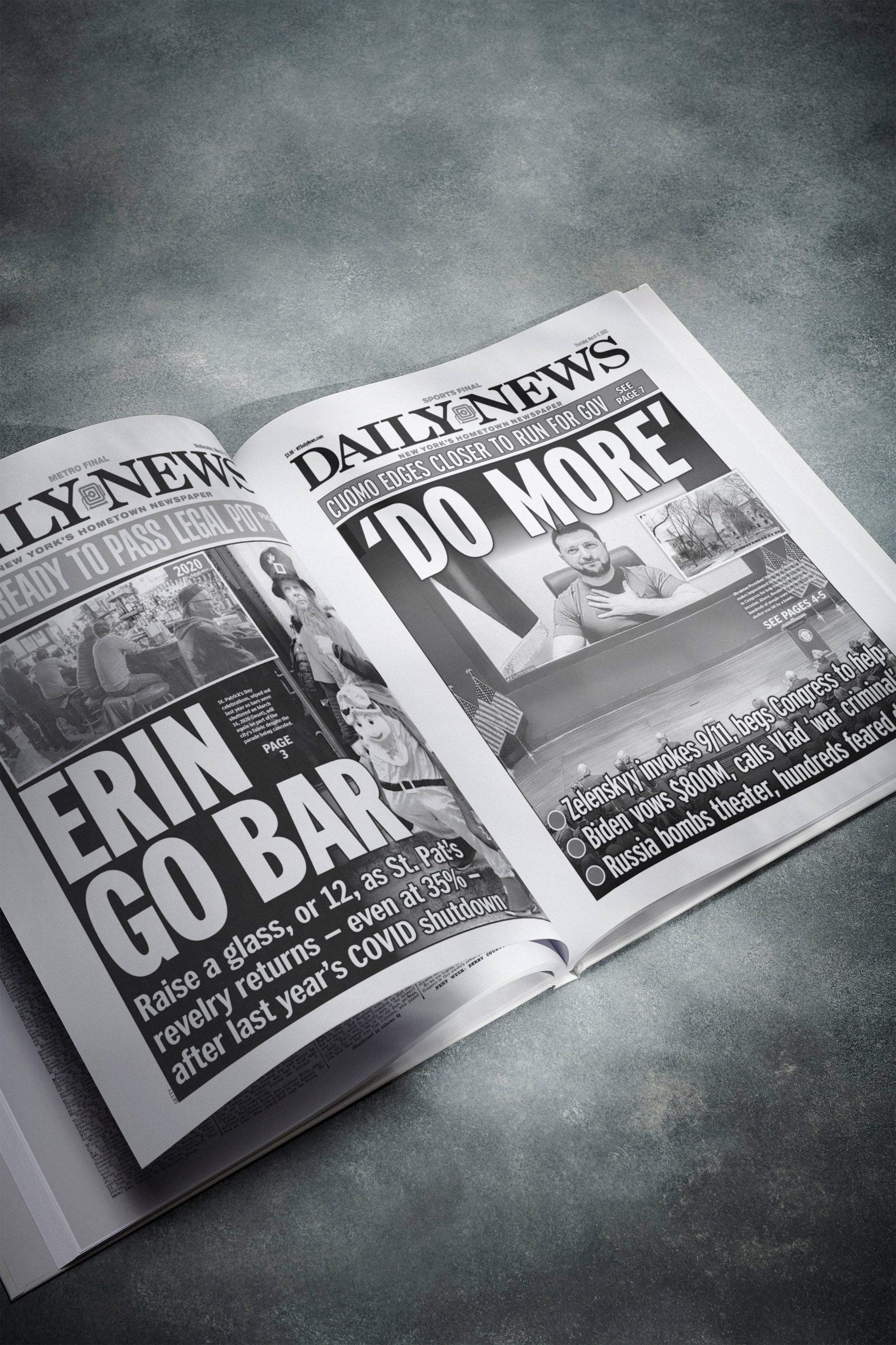80th Milestone Birthday Newspaper Book New York Daily News Edition - Historic Newspapers
