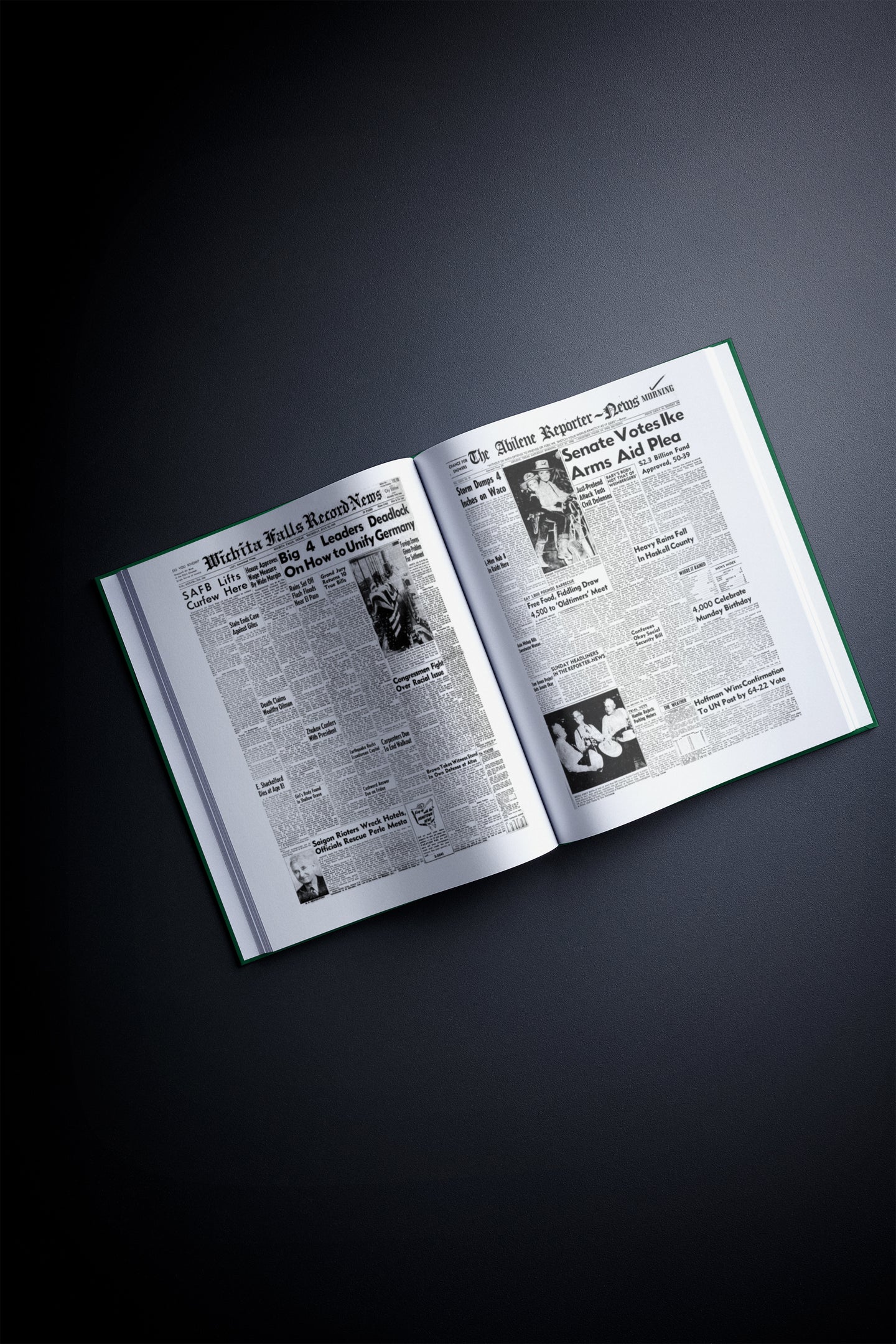 80th Milestone Birthday Newspaper Book Texas Edition - Historic Newspapers