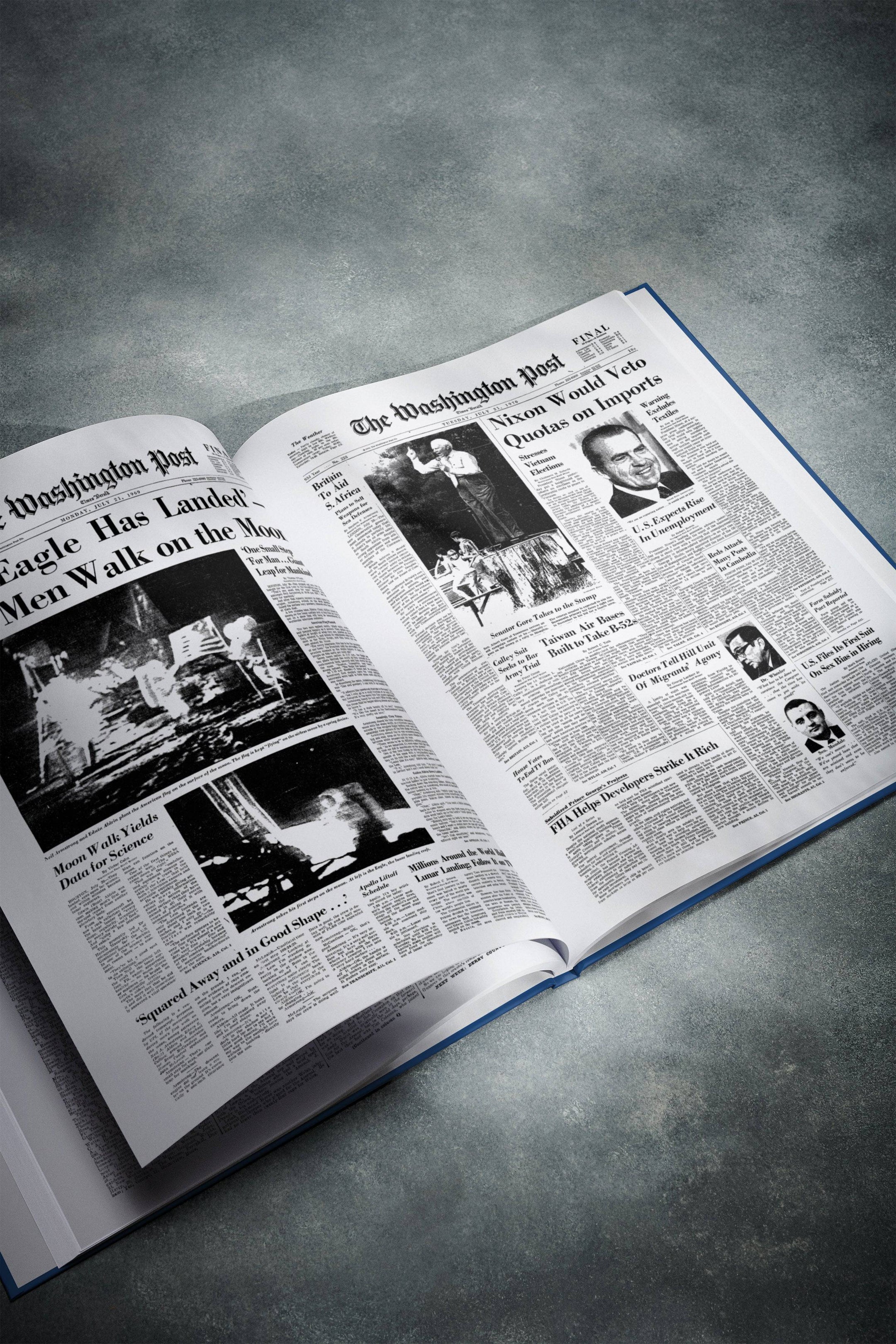 80th Milestone Birthday Newspaper Book Washington Post Edition - Historic Newspapers