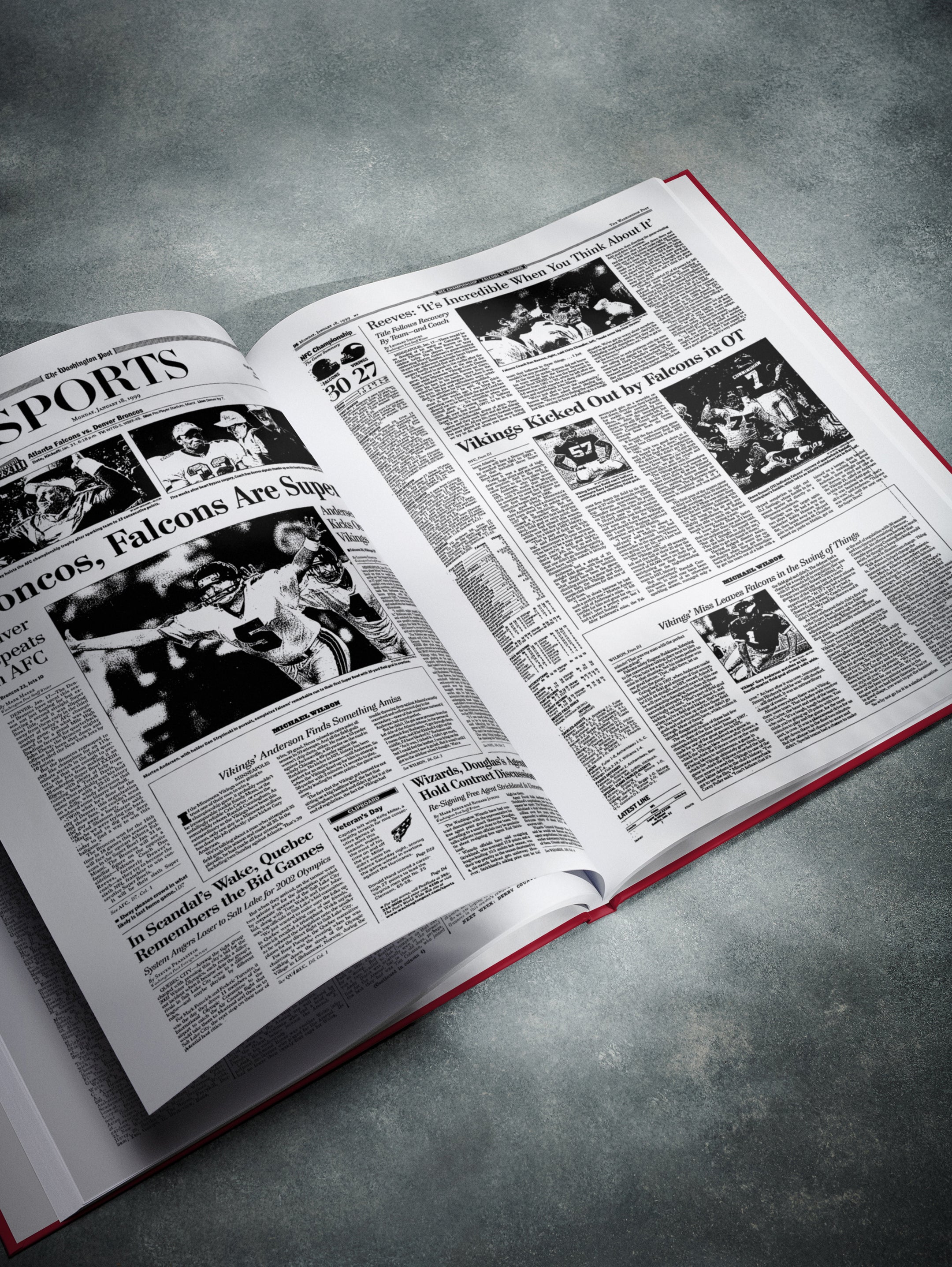 The US Football History of Atlanta Falcons Washington Post Edition Book - Historic Newspapers