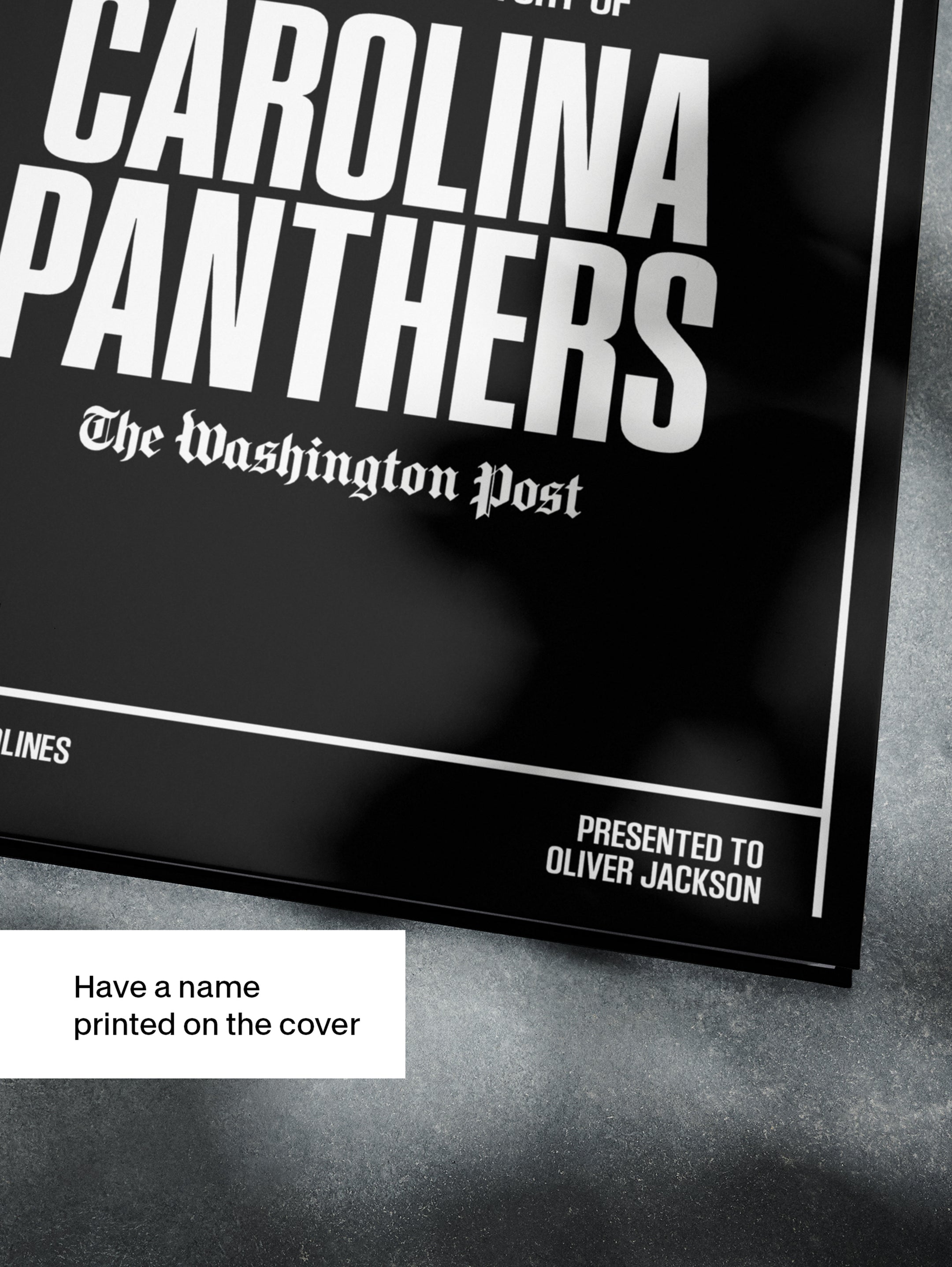 The US Football History of Carolina Panthers Washington Post Edition Book - Historic Newspapers