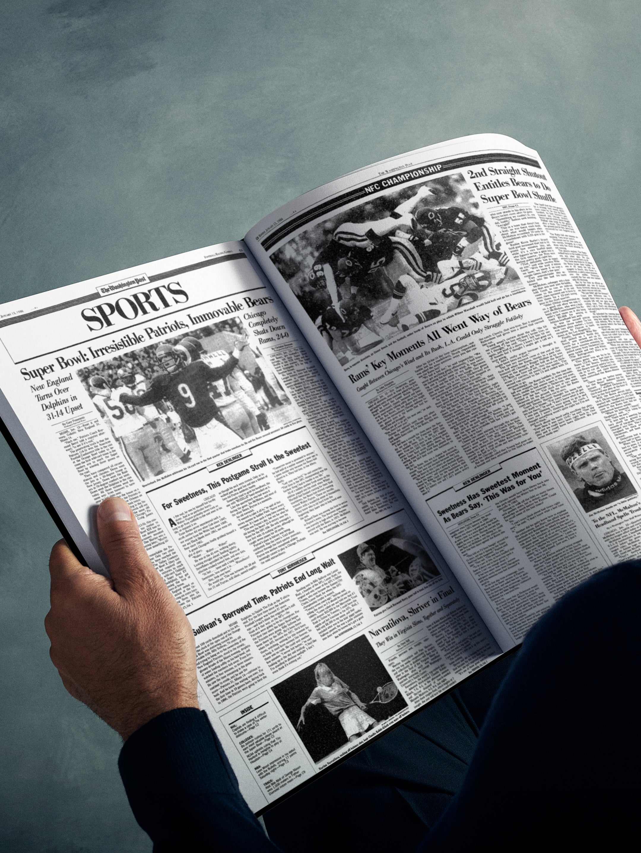 The US Football History of Chicago Bears Washington Post Edition Book - Historic Newspapers