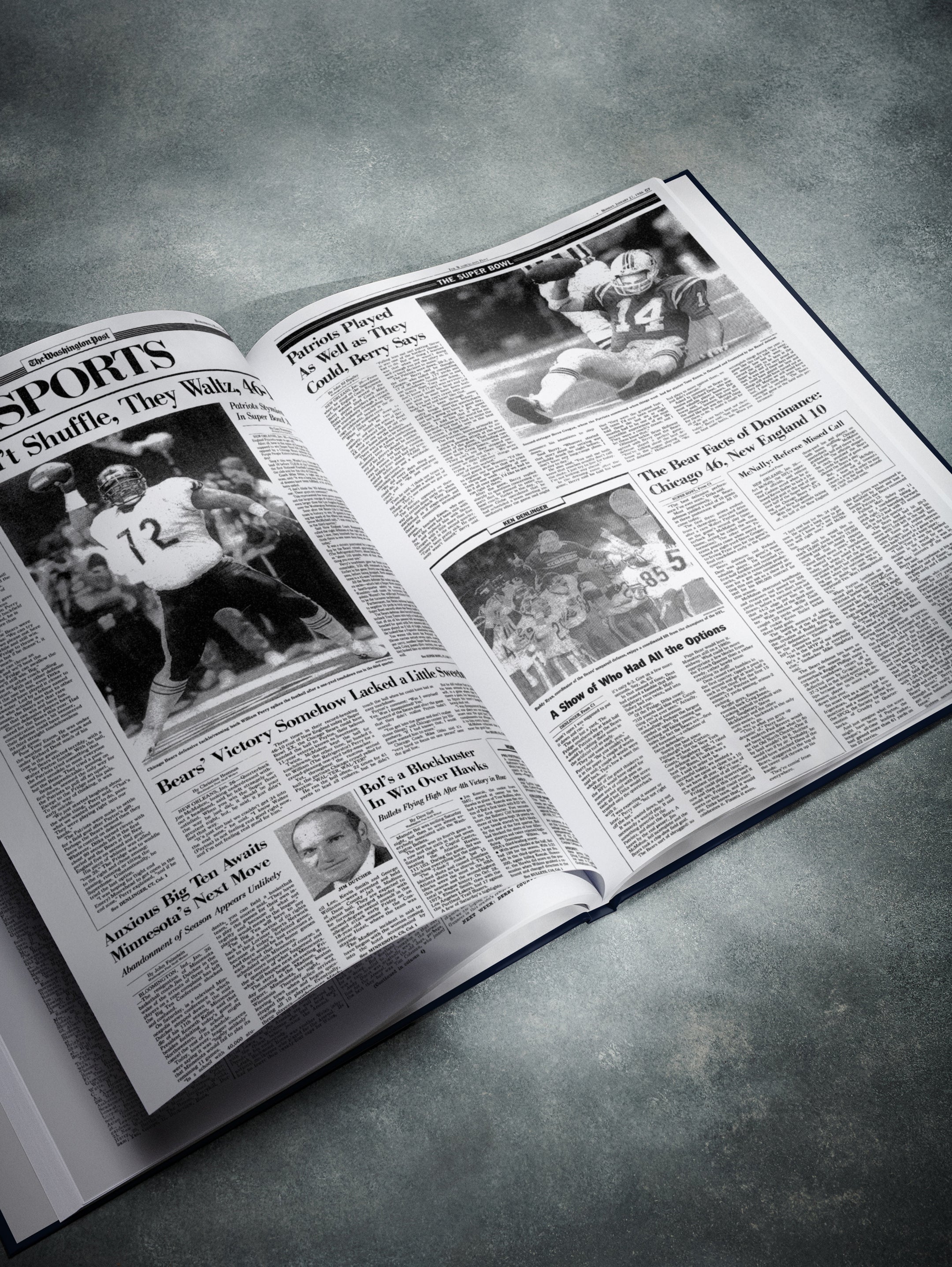 The US Football History of Chicago Bears Washington Post Edition Book - Historic Newspapers