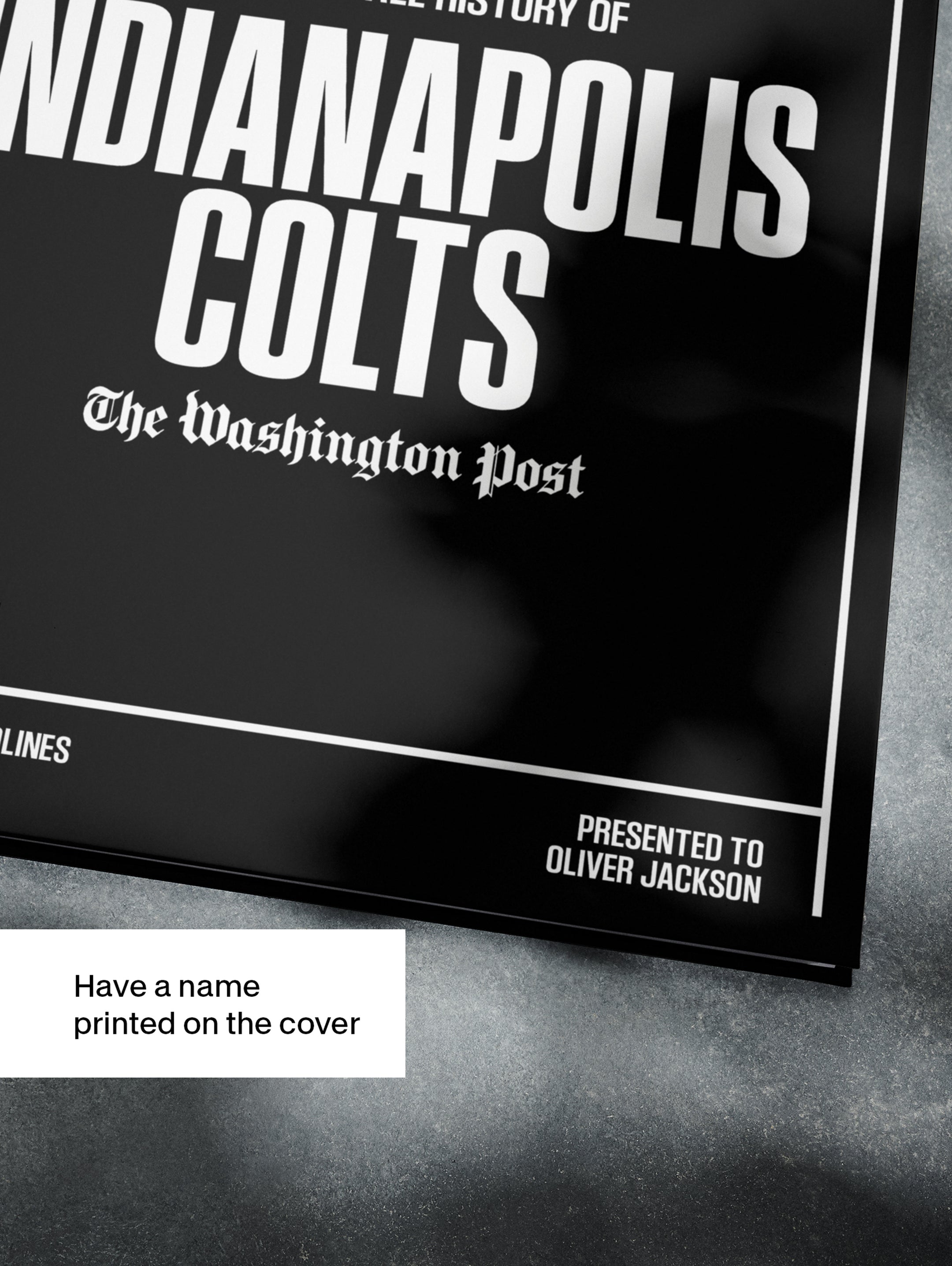 The US Football History of Indianapolis Colts Washington Post Edition Book - Historic Newspapers