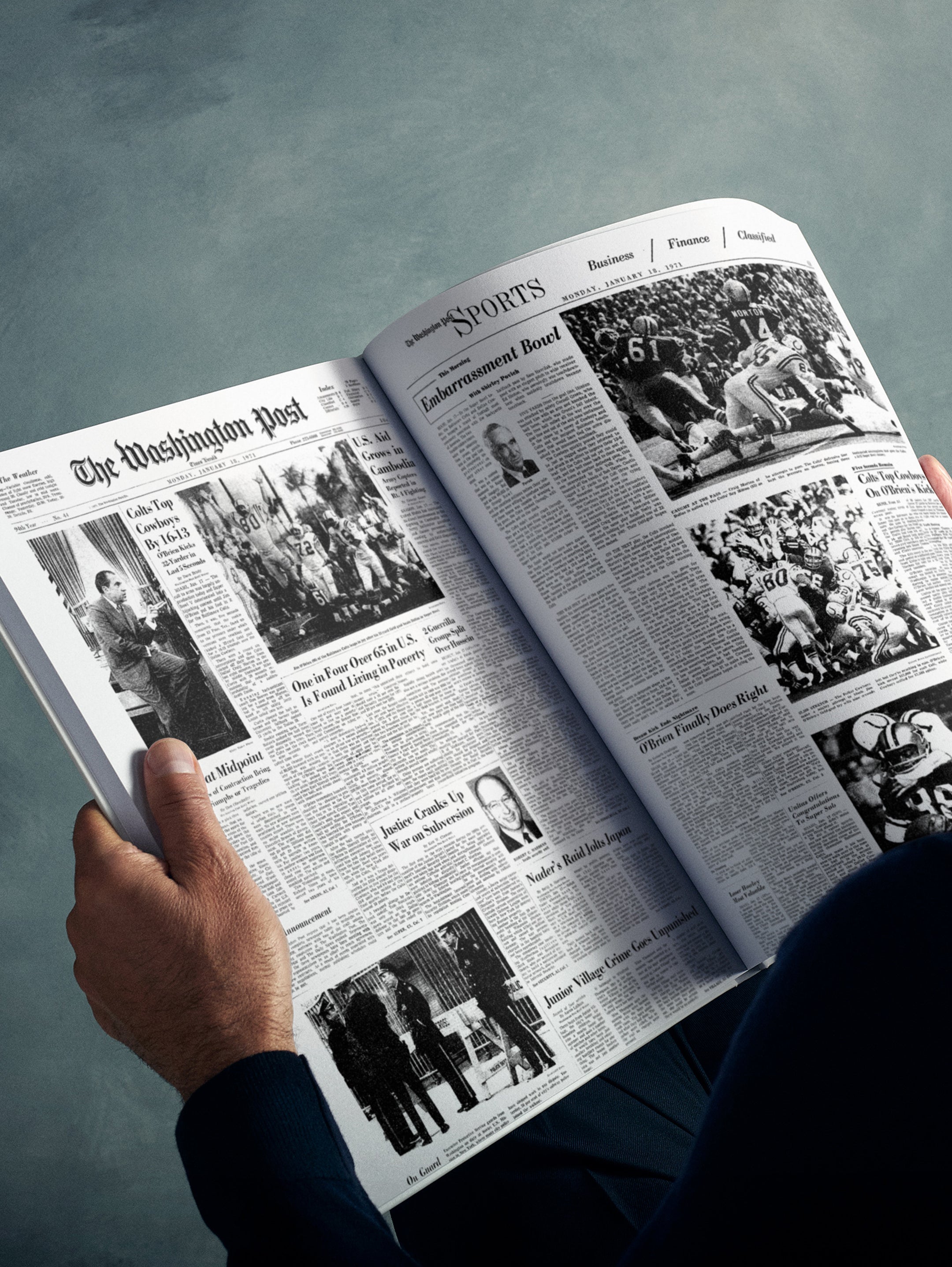 The US Football History of Indianapolis Colts Washington Post Edition Book - Historic Newspapers