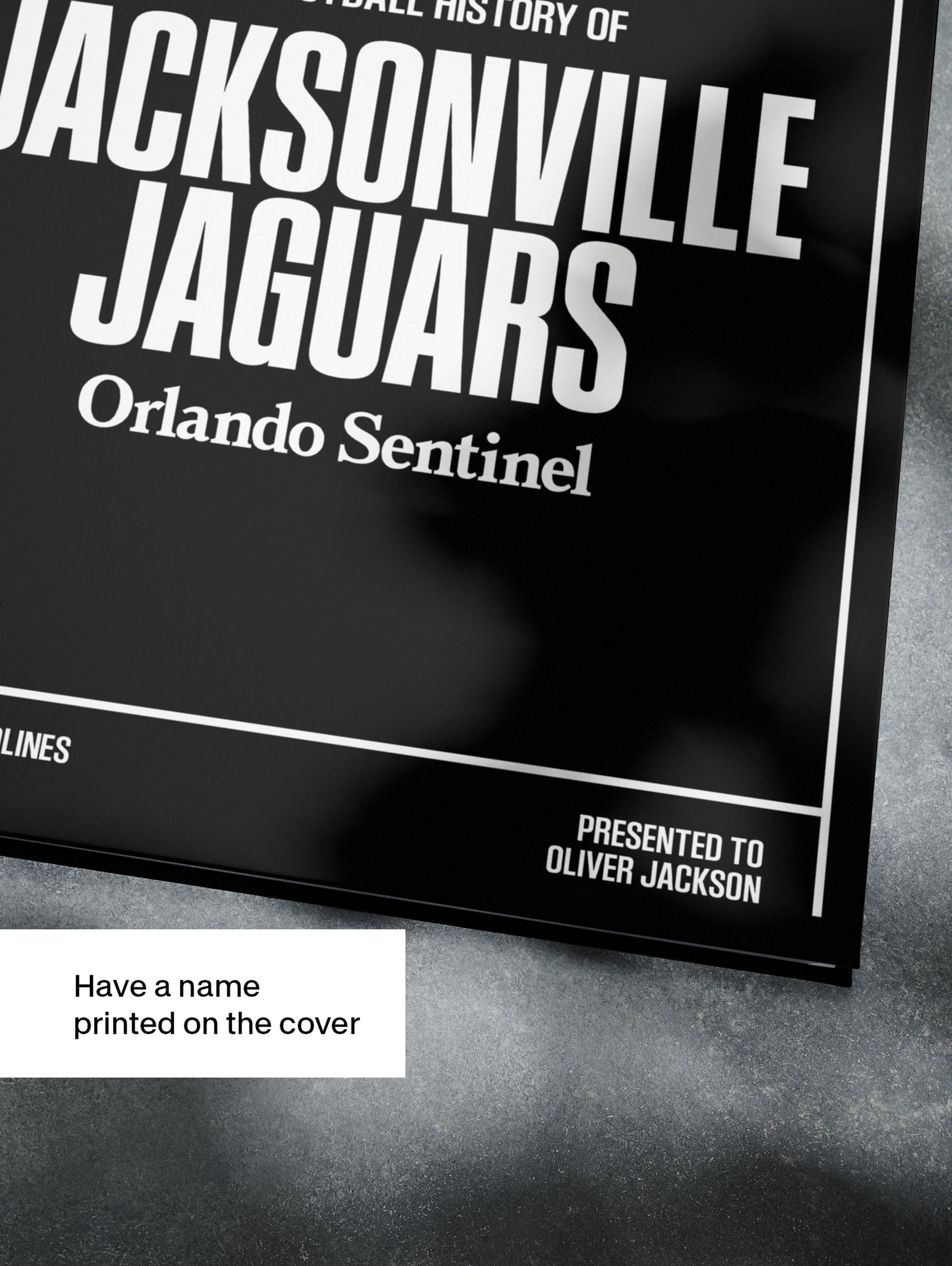 The US Football History of Jacksonville Jaguars Orlando Sentinel Edition Book - Historic Newspapers