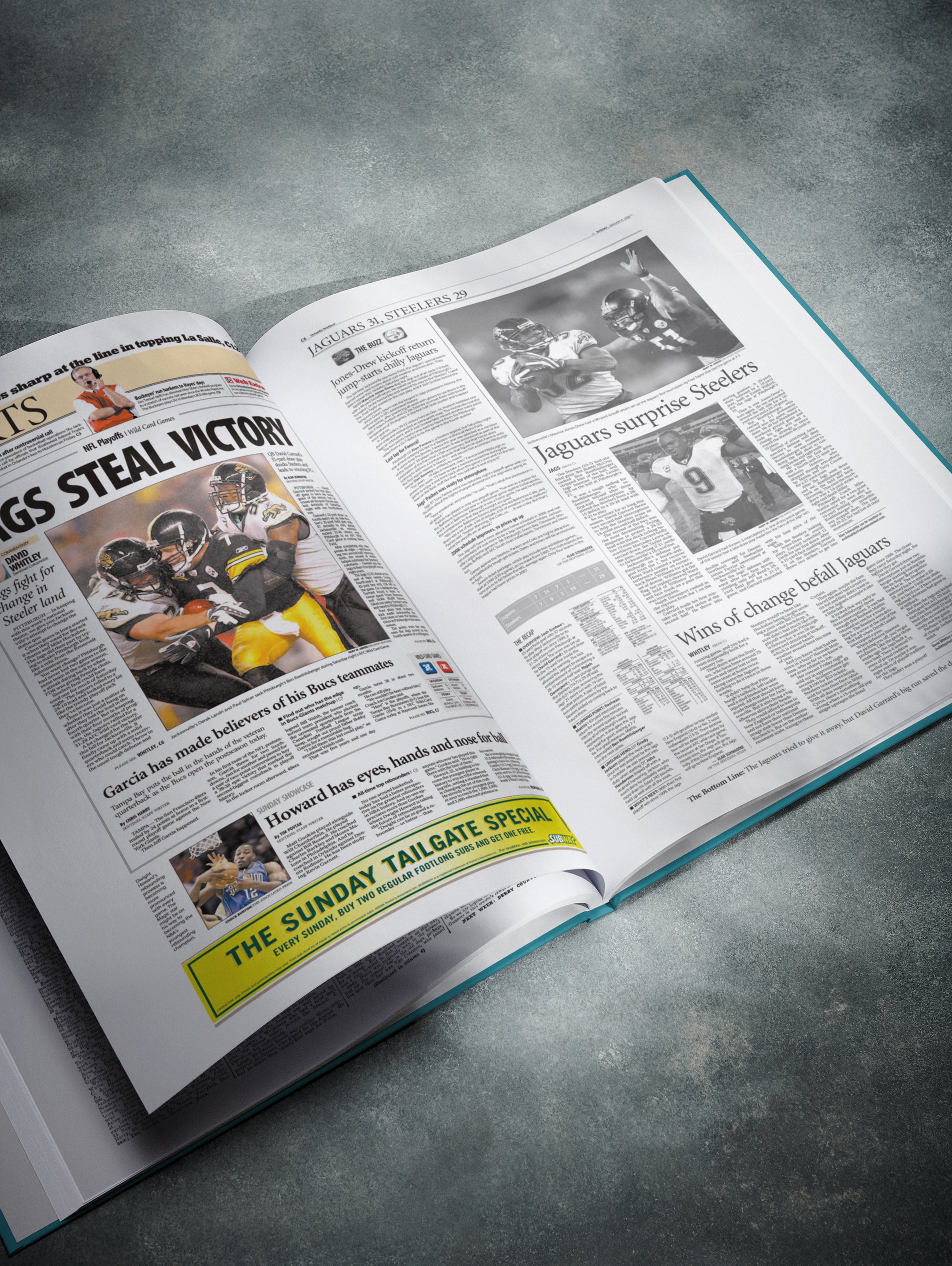 The US Football History of Jacksonville Jaguars Orlando Sentinel Edition Book - Historic Newspapers