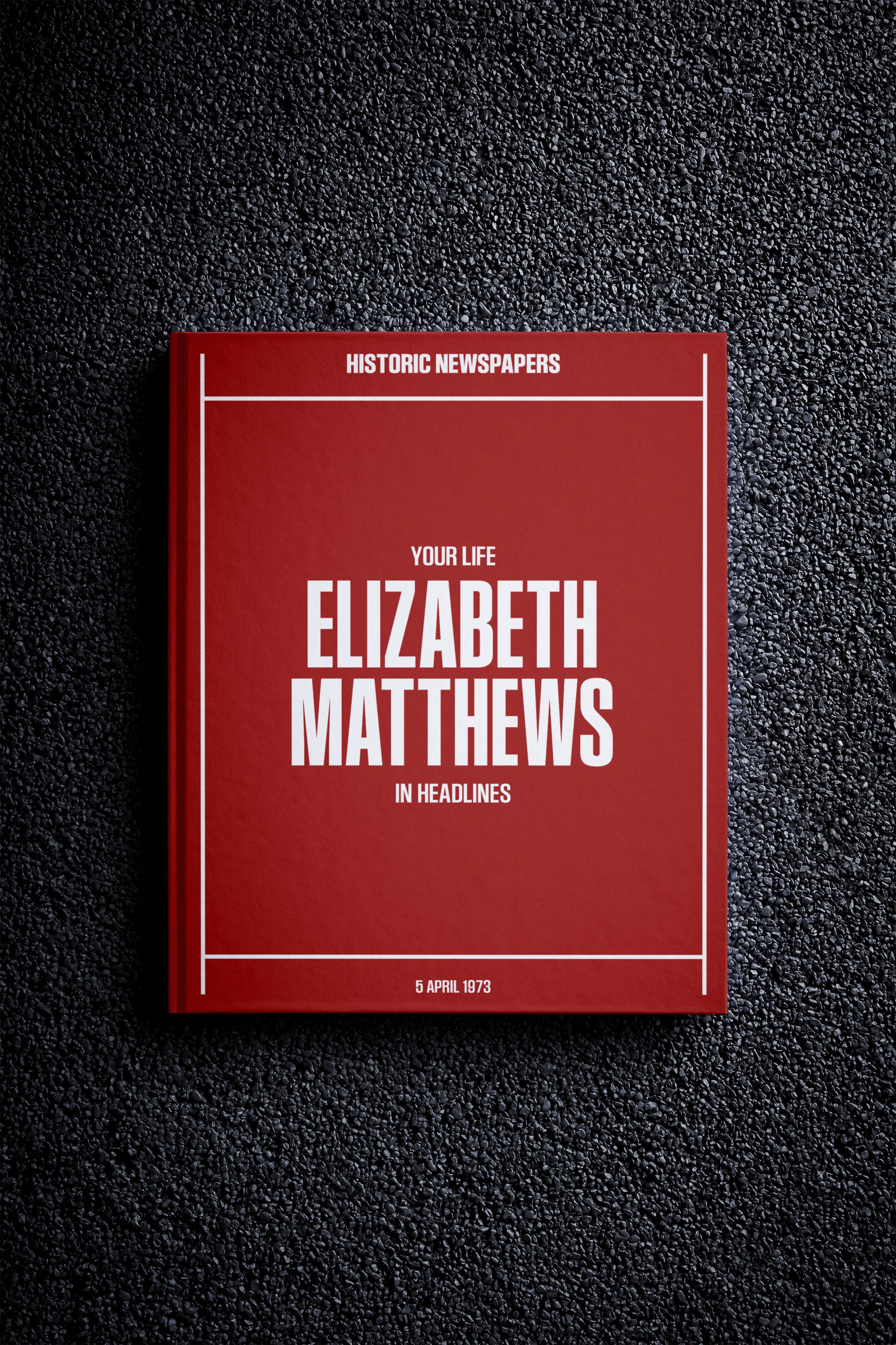 Personalised Your Life in Headlines Newspaper Book