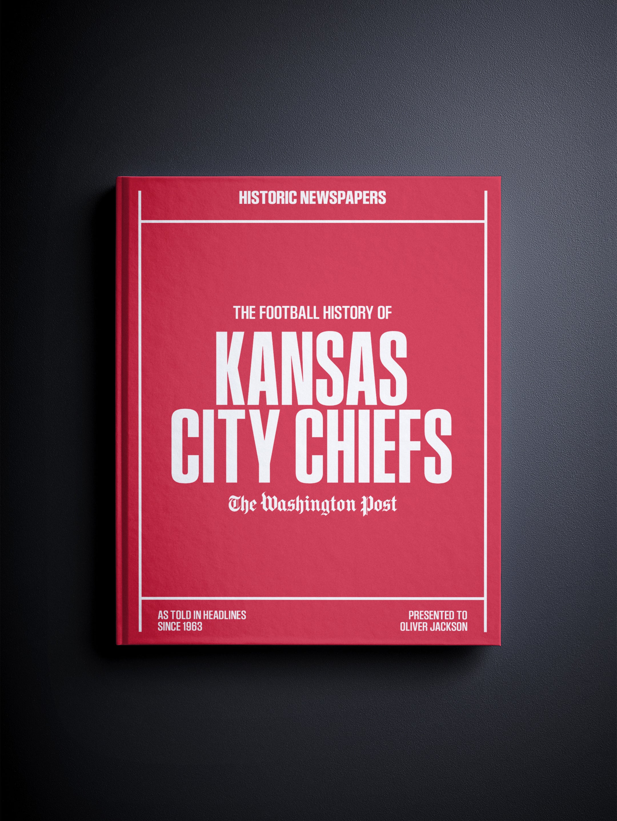 The US Football History of Kansas City Chiefs Washington Post Edition Book - Historic Newspapers
