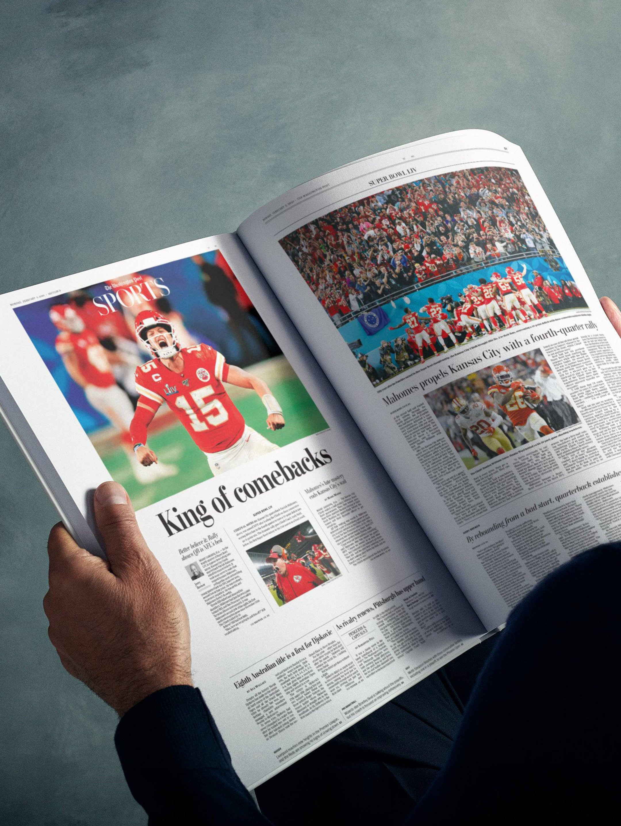 The US Football History of Kansas City Chiefs Washington Post Edition Book - Historic Newspapers