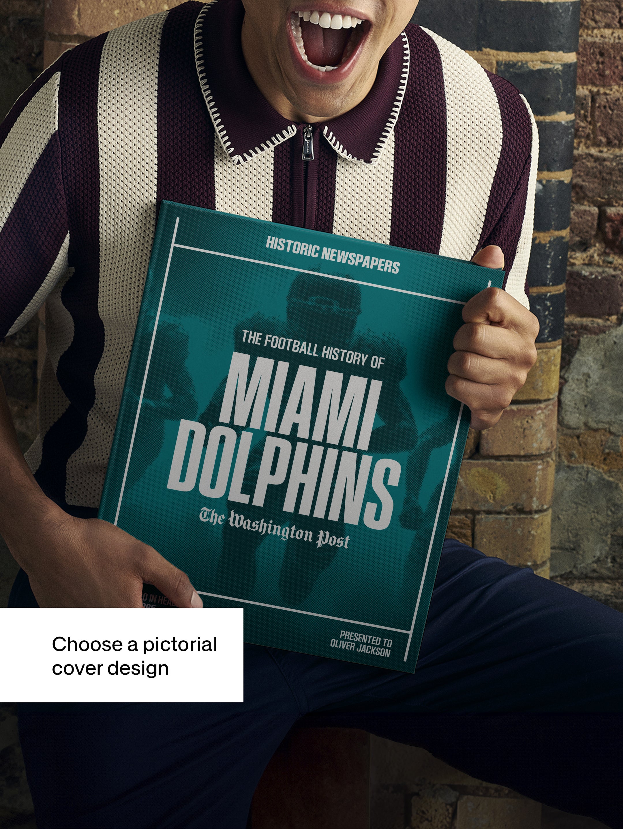 The US Football History of Miami Dolphins Washington Post Edition Book - Historic Newspapers