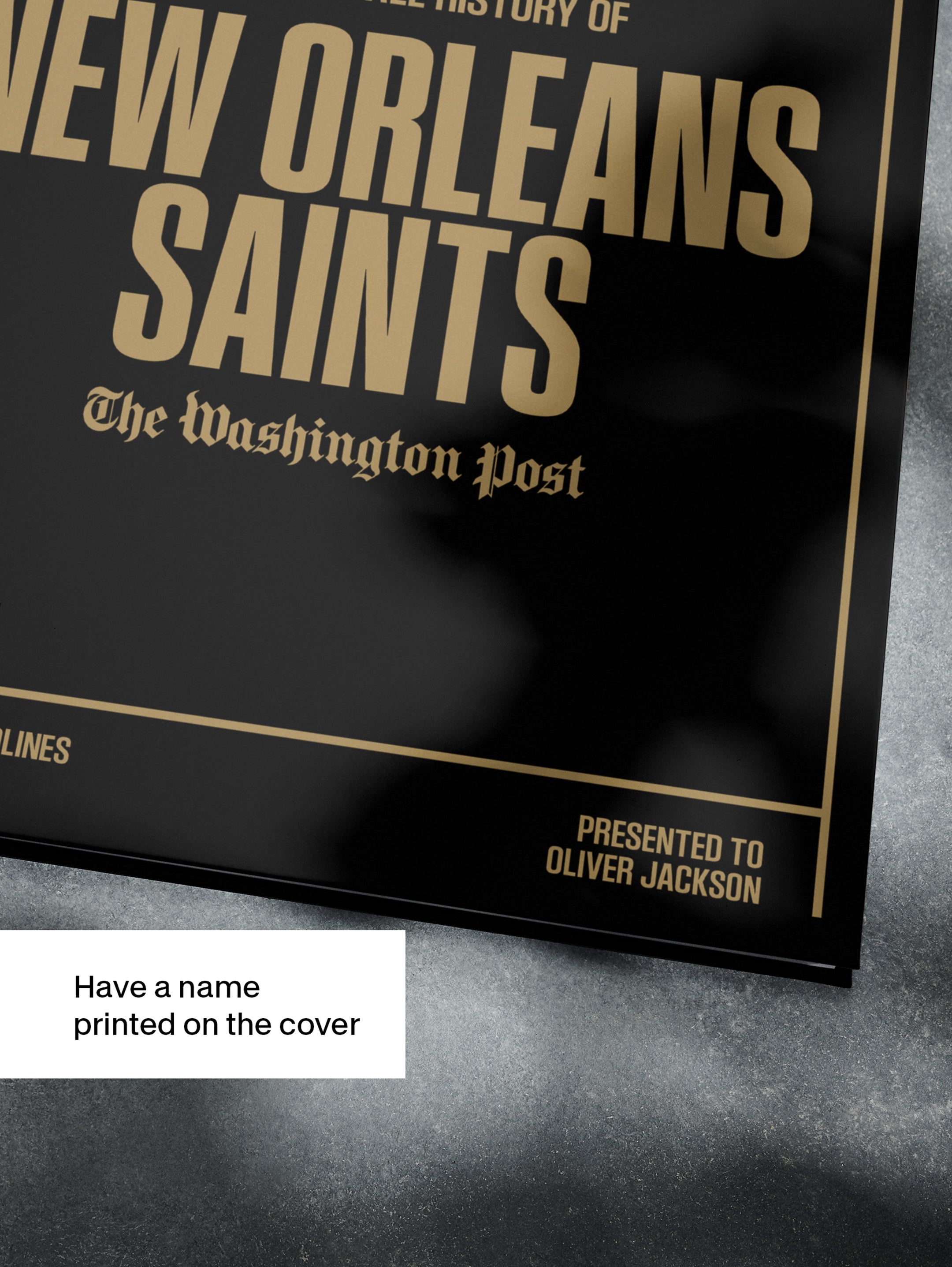 The US Football History of New Orleans Saints Washington Post Edition Book - Historic Newspapers