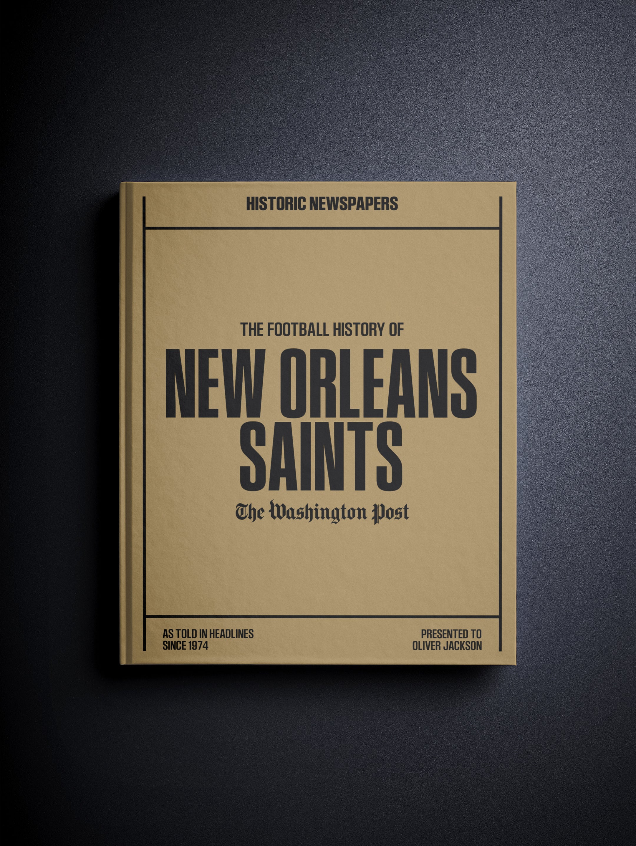 The US Football History of New Orleans Saints Washington Post Edition Book - Historic Newspapers