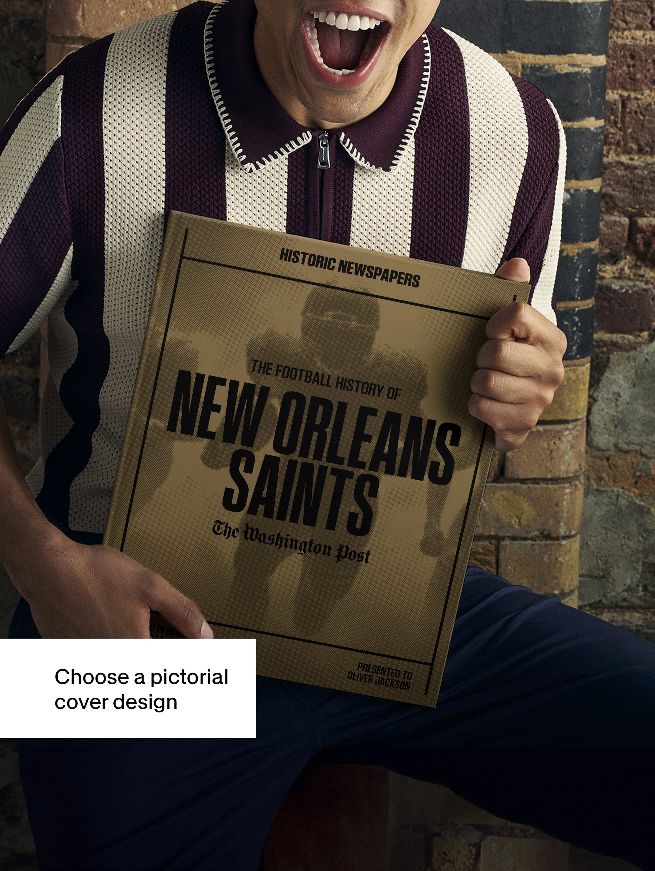 The US Football History of New Orleans Saints Washington Post Edition Book - Historic Newspapers