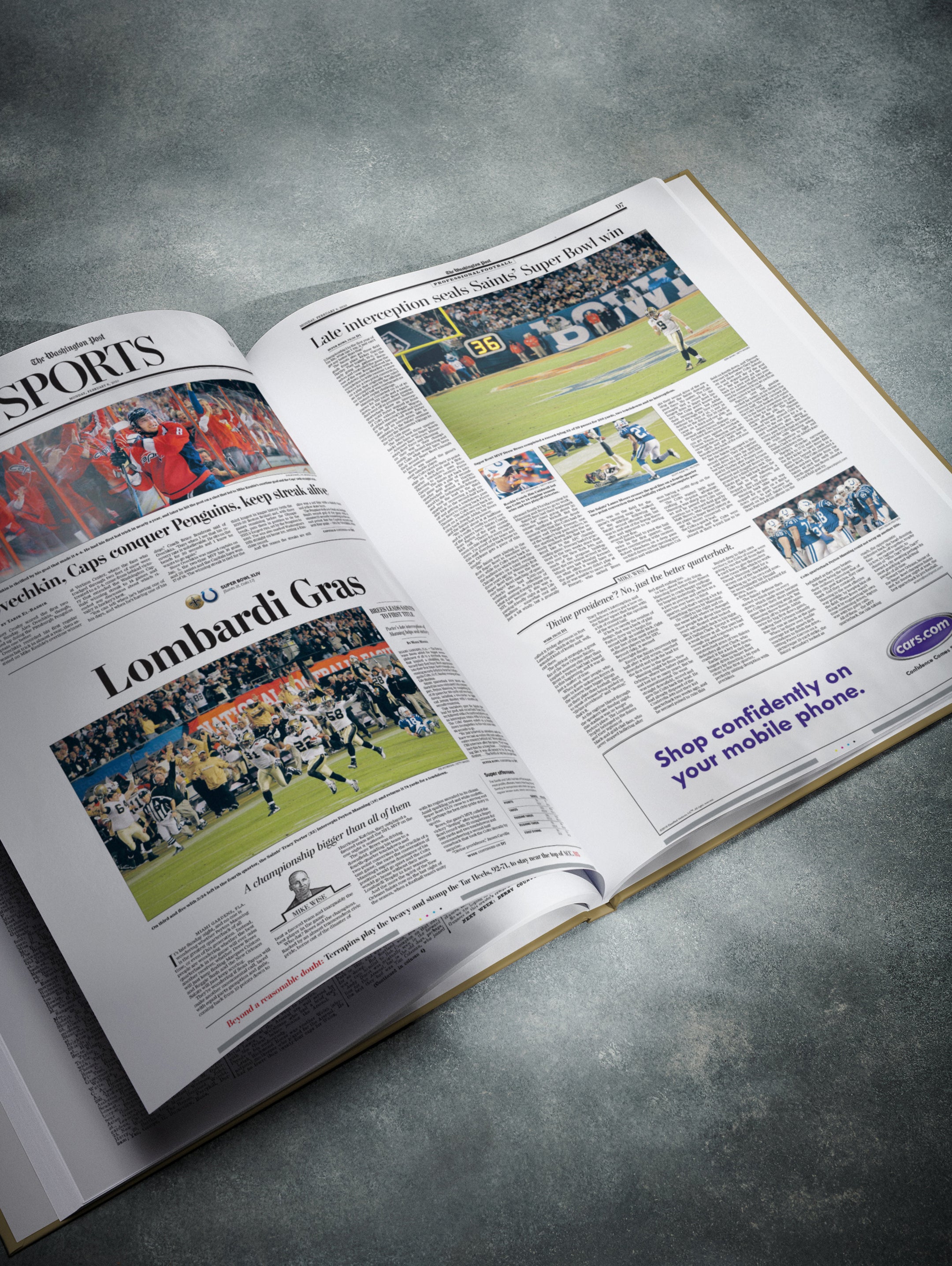 The US Football History of New Orleans Saints Washington Post Edition Book - Historic Newspapers