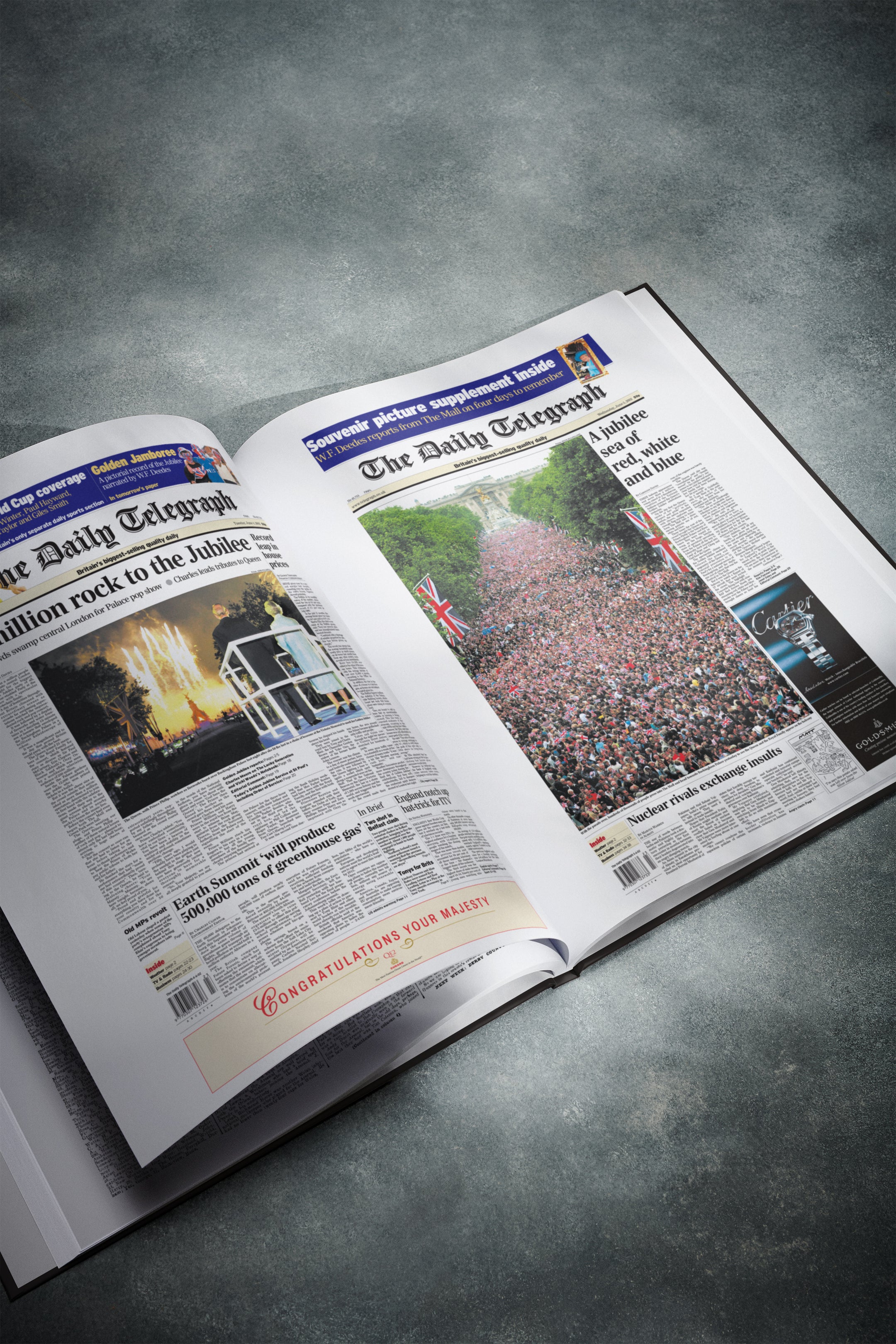 The History of The Queen's Platinum Jubilee Telegraph Edition - Historic Newspapers