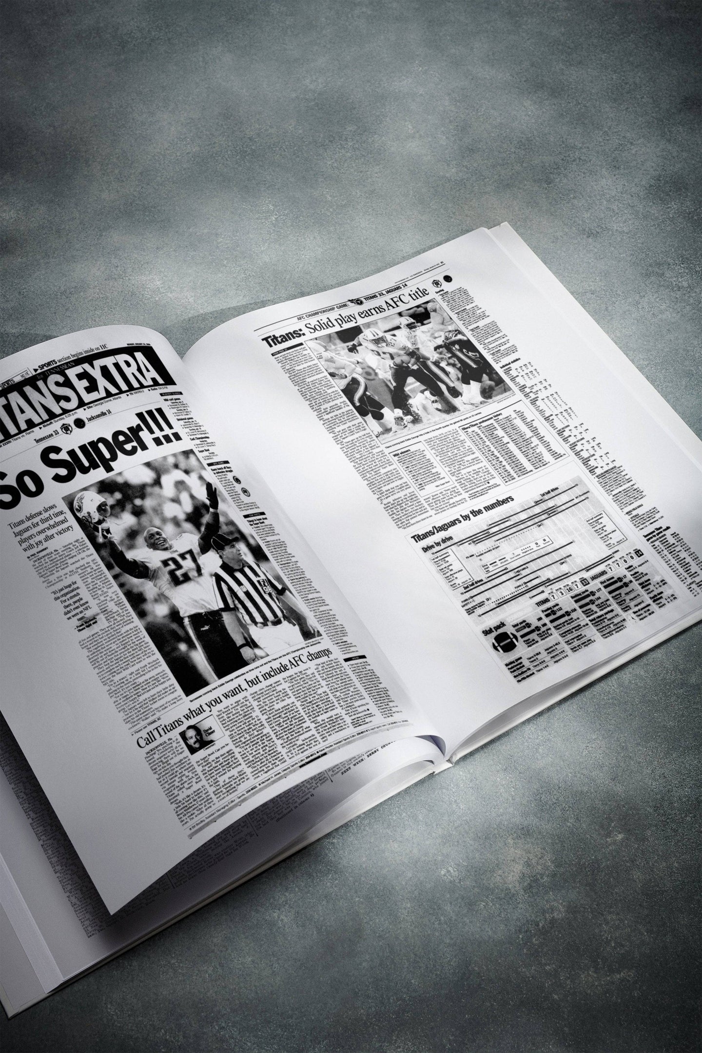 The US Football History of Tennessee Titans Book - Historic Newspapers