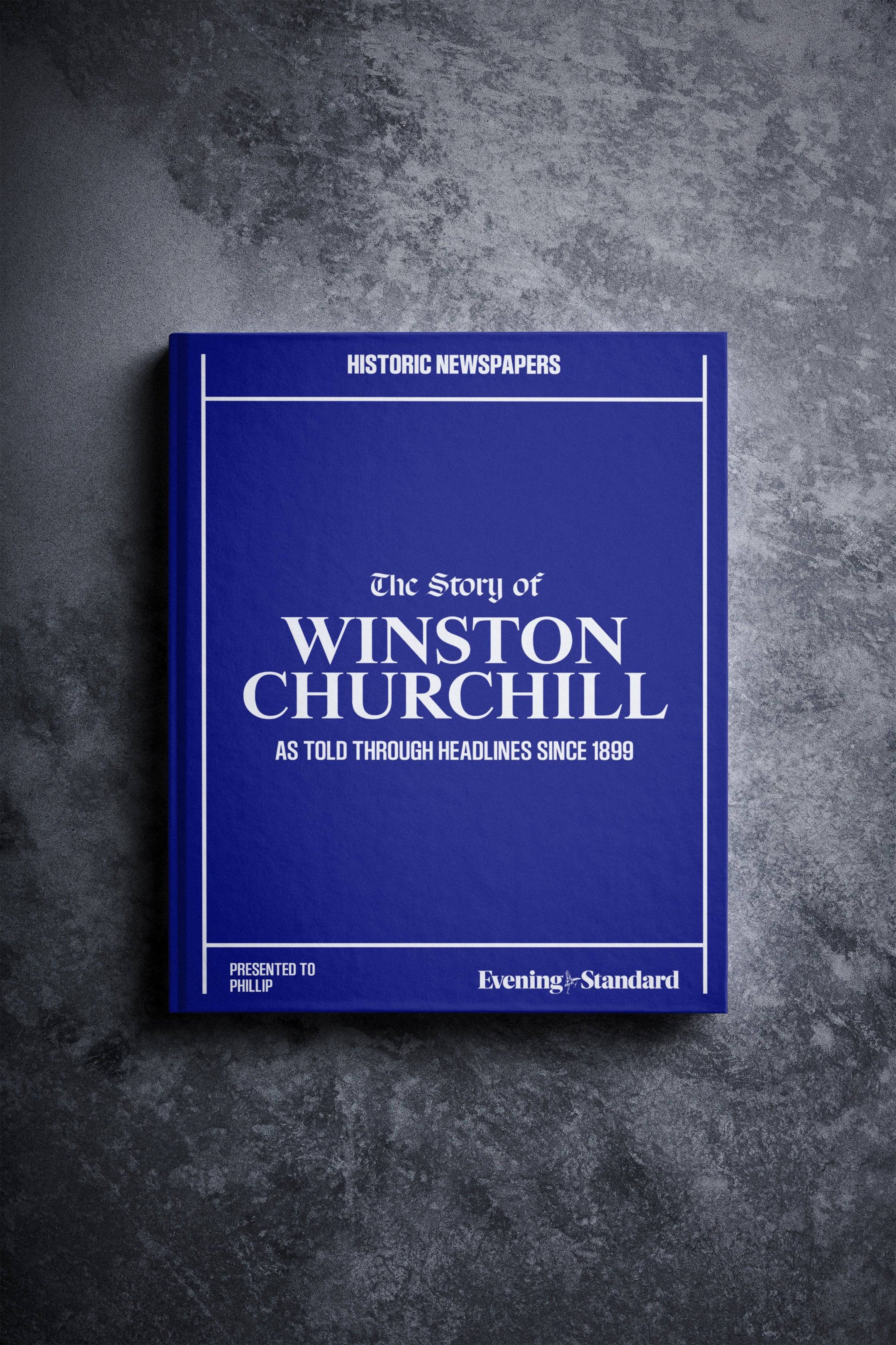 The Story of Winston Churchill Evening Standard Edition Book - Historic Newspapers