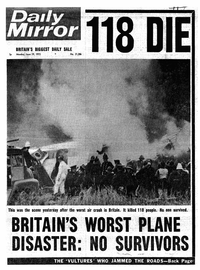 Staines Disaster front page