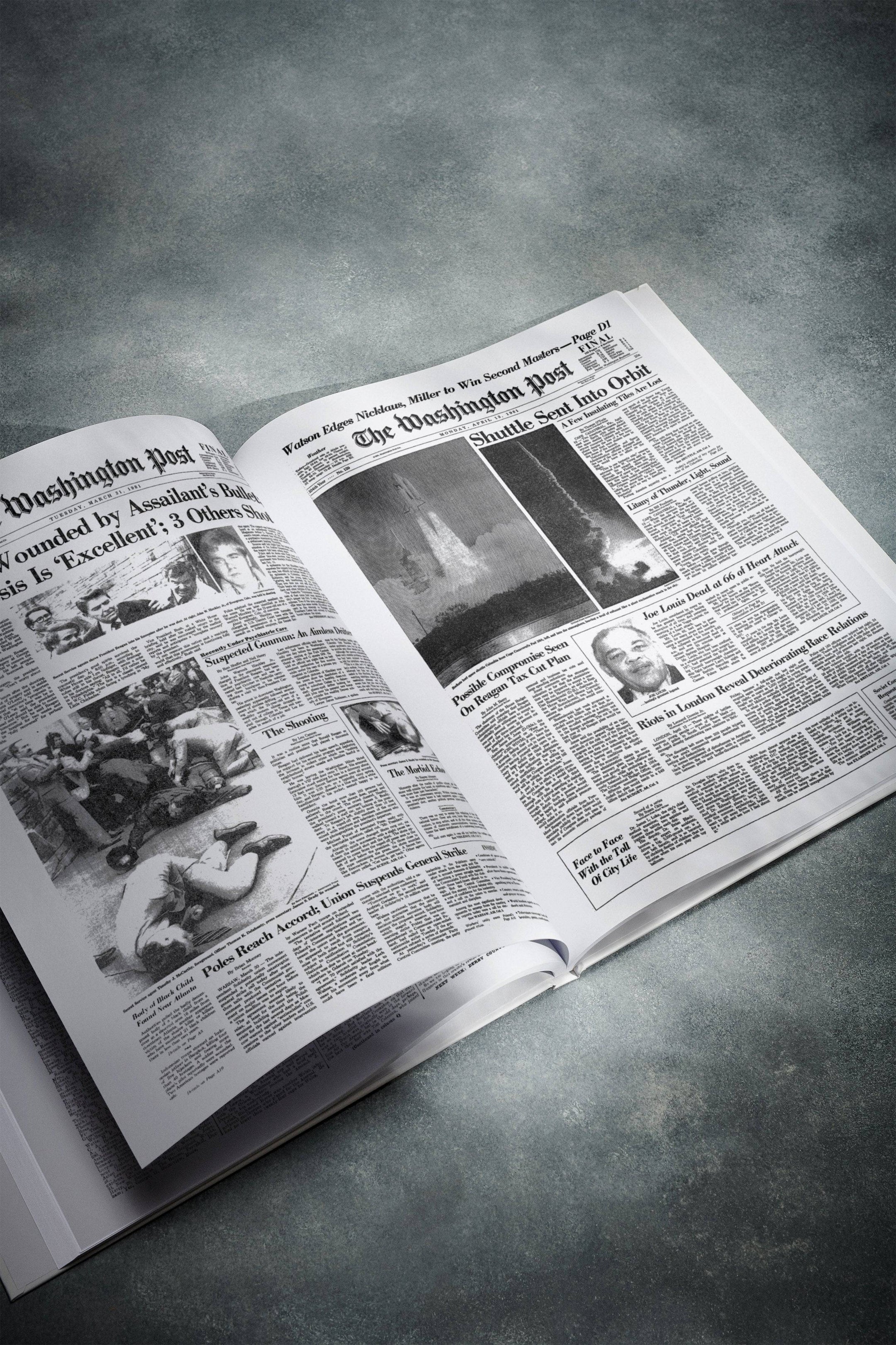 The History of 1980s Washington Post Edition Book - Historic Newspapers
