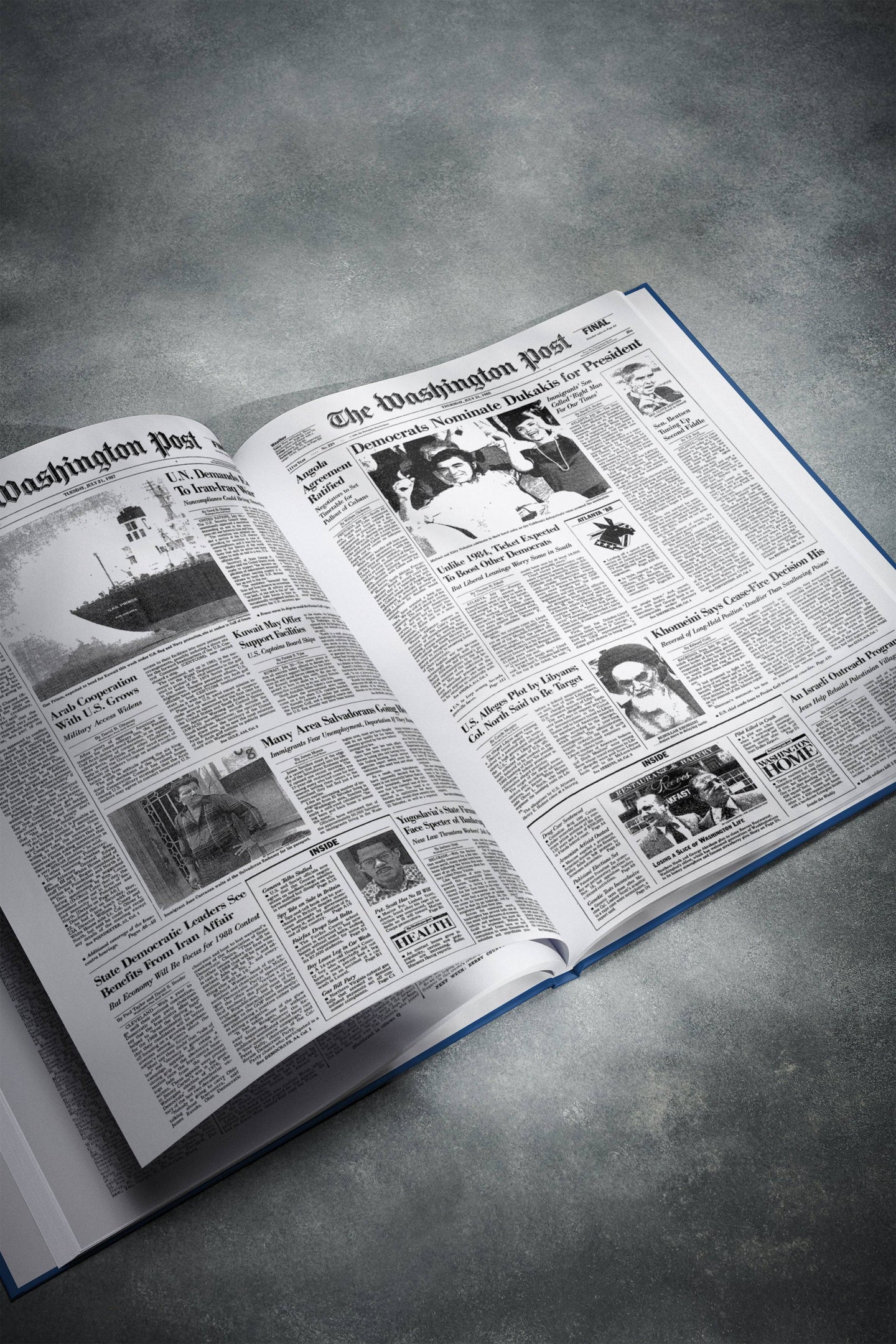 40th Milestone Birthday Newspaper Book Washington Post Edition - Historic Newspapers