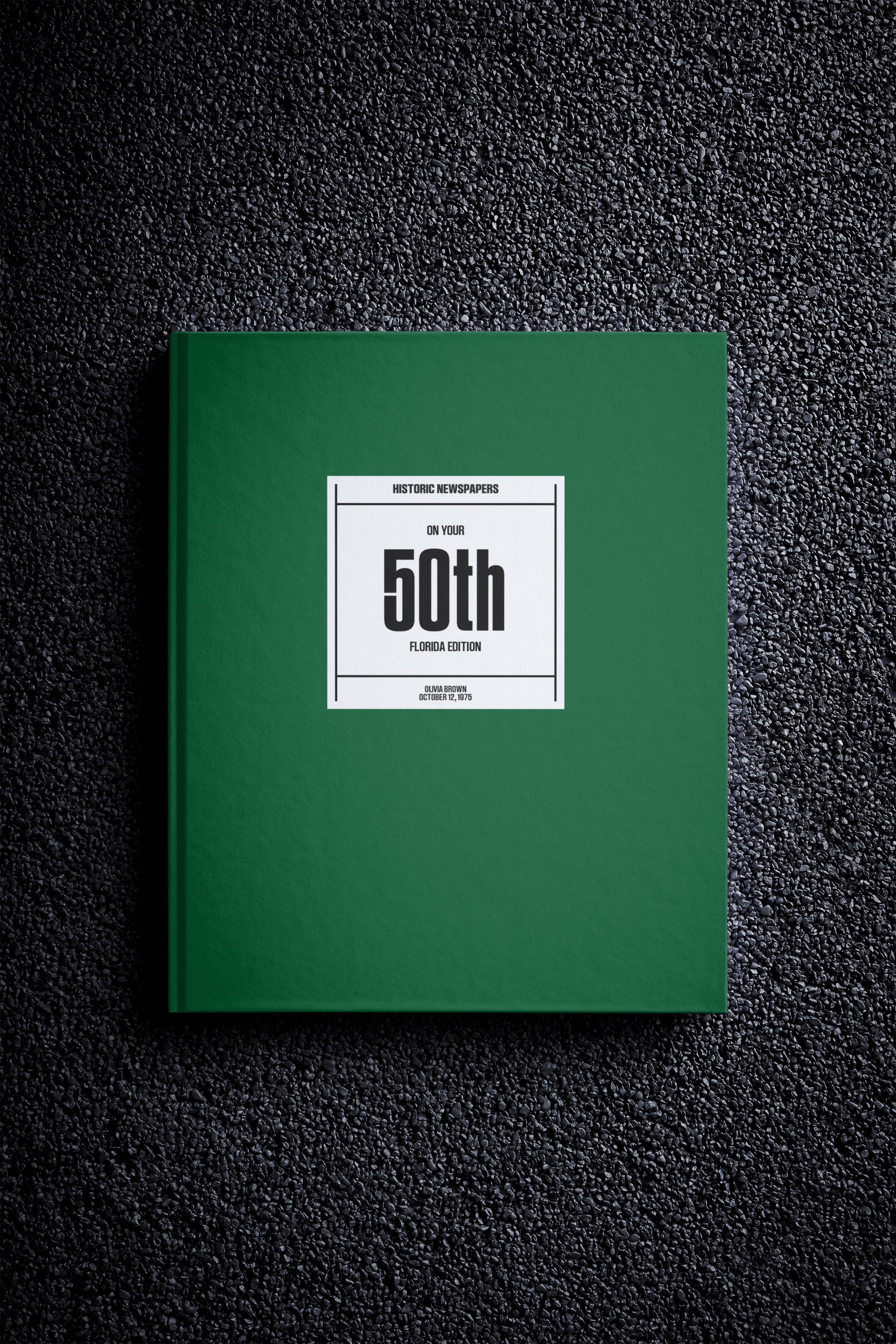 50th Milestone Birthday Newspaper Book Florida Edition