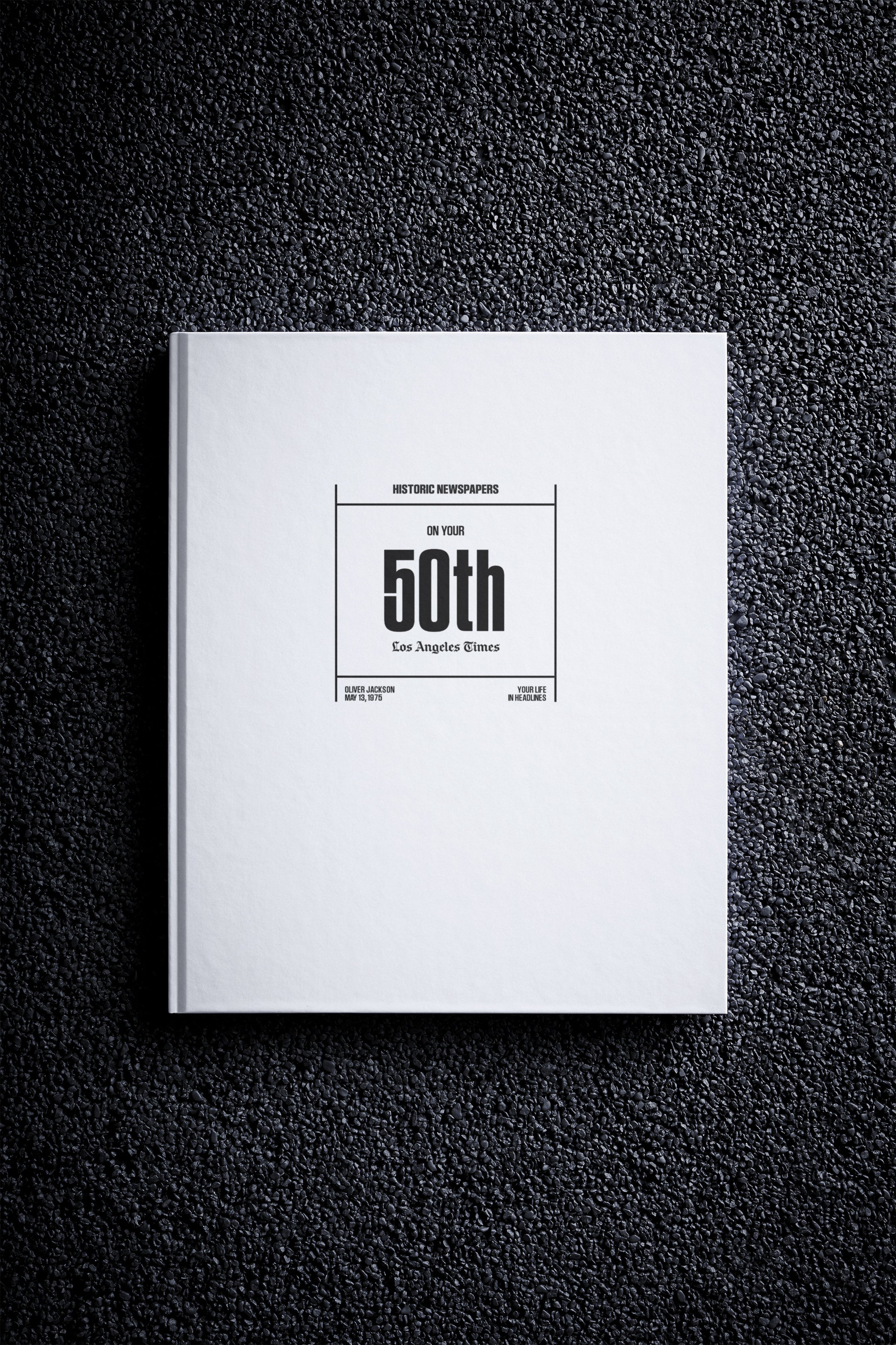 50th Milestone Birthday Newspaper Book Los Angeles Times Edition