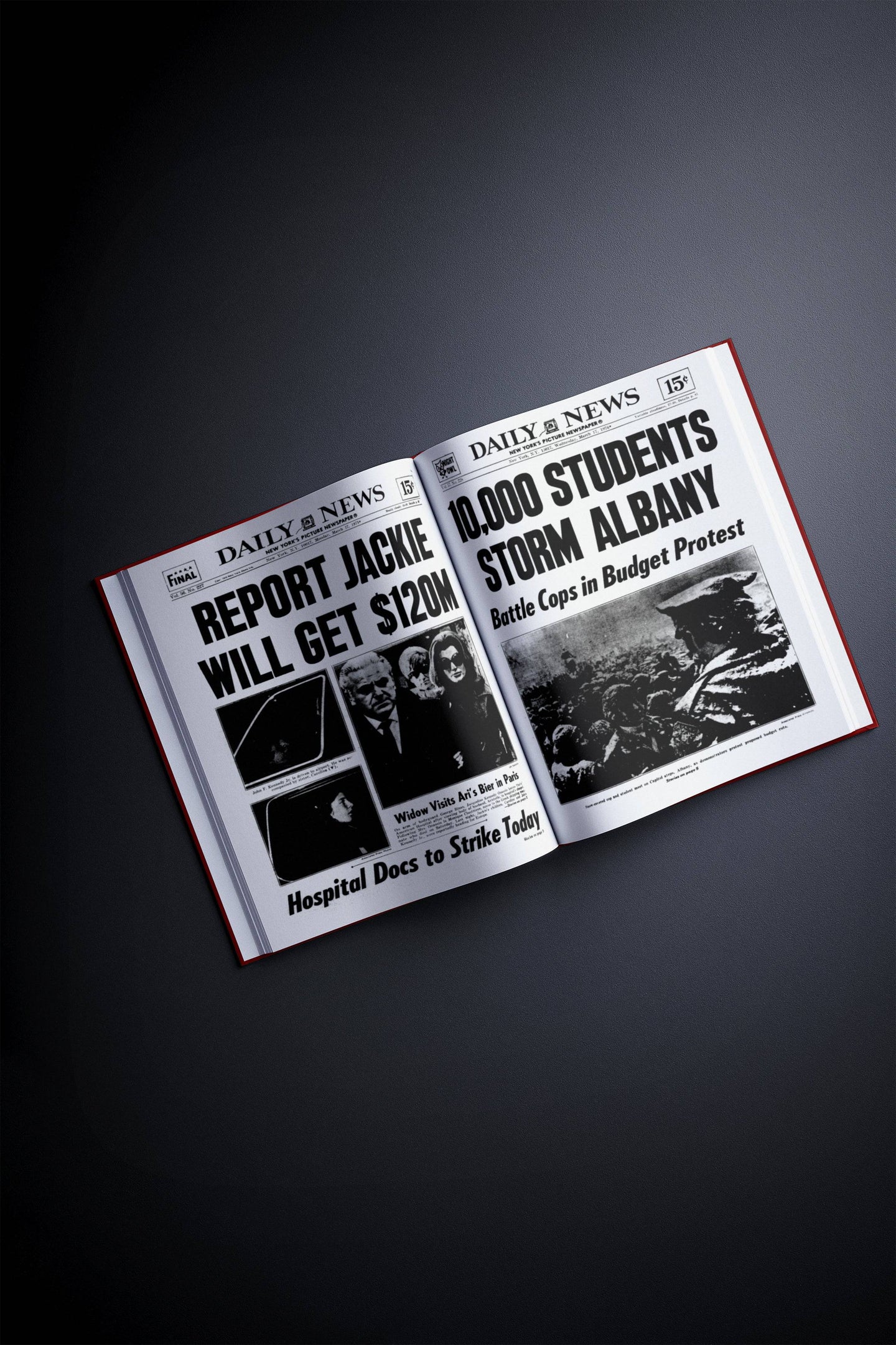 50th Milestone Birthday Newspaper Book New York Daily News Edition - Historic Newspapers
