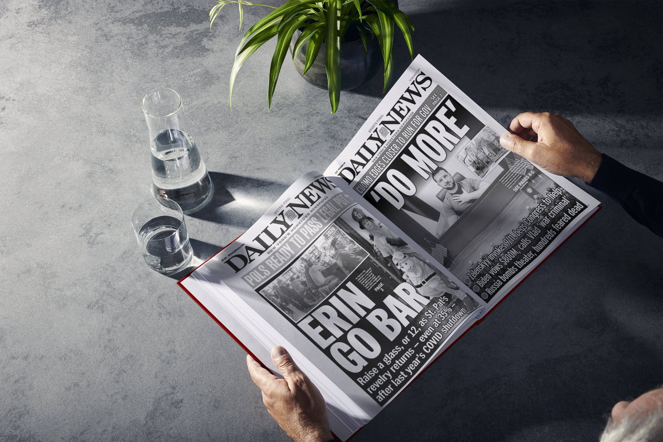 50th Milestone Birthday Newspaper Book New York Daily News Edition - Historic Newspapers