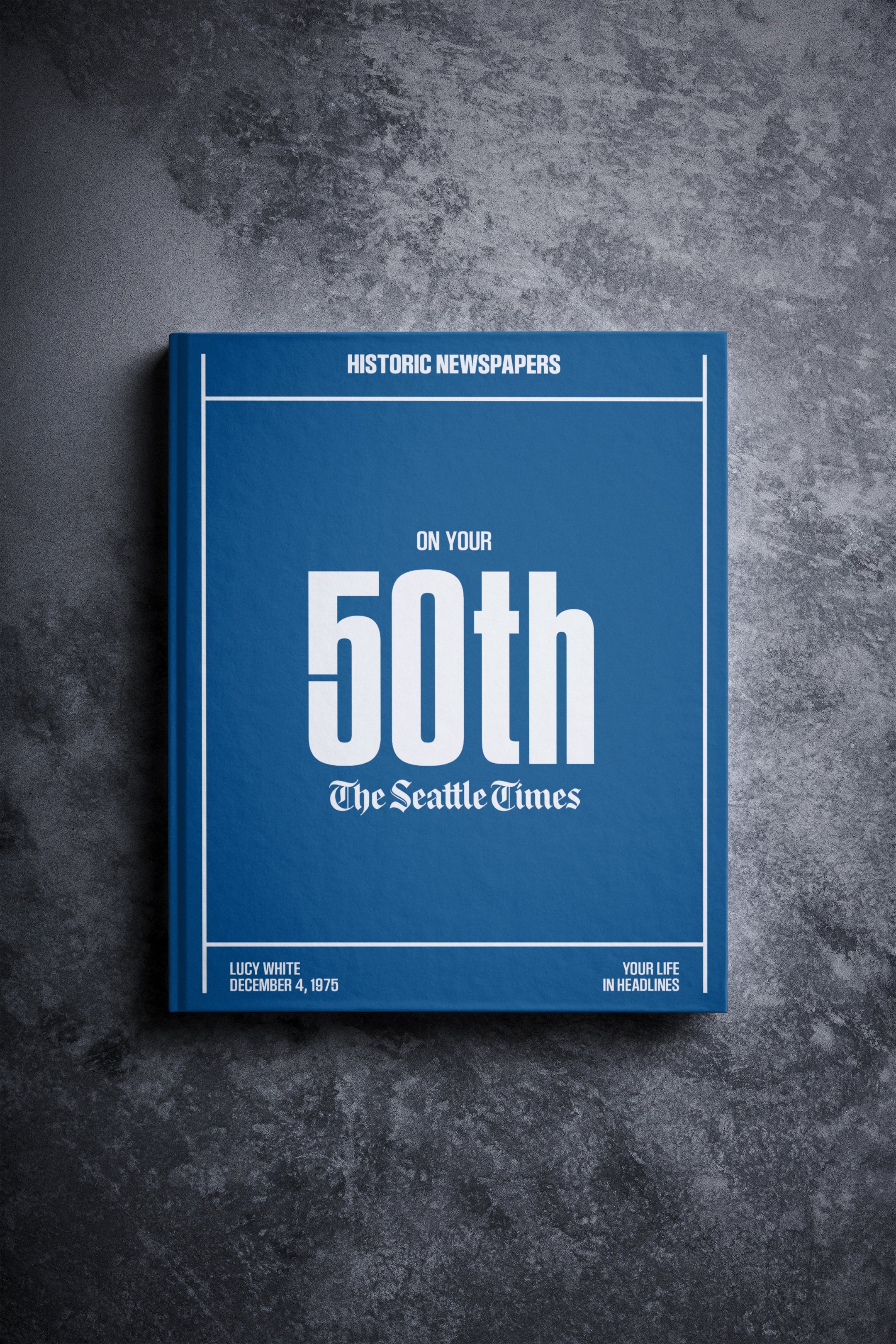 50th Milestone Birthday Newspaper Book Seattle Times Edition