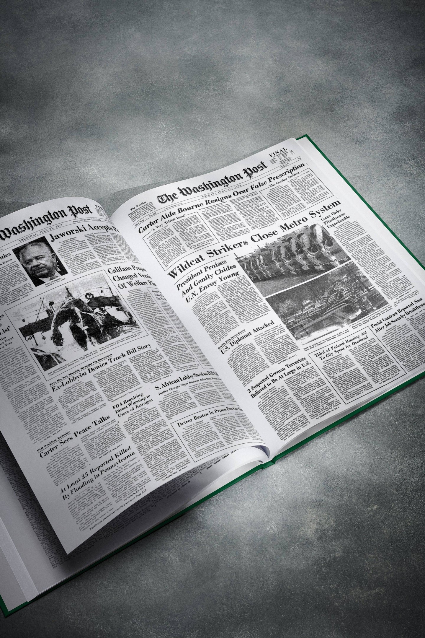 50th Milestone Birthday Newspaper Book Washington Post Edition - Historic Newspapers