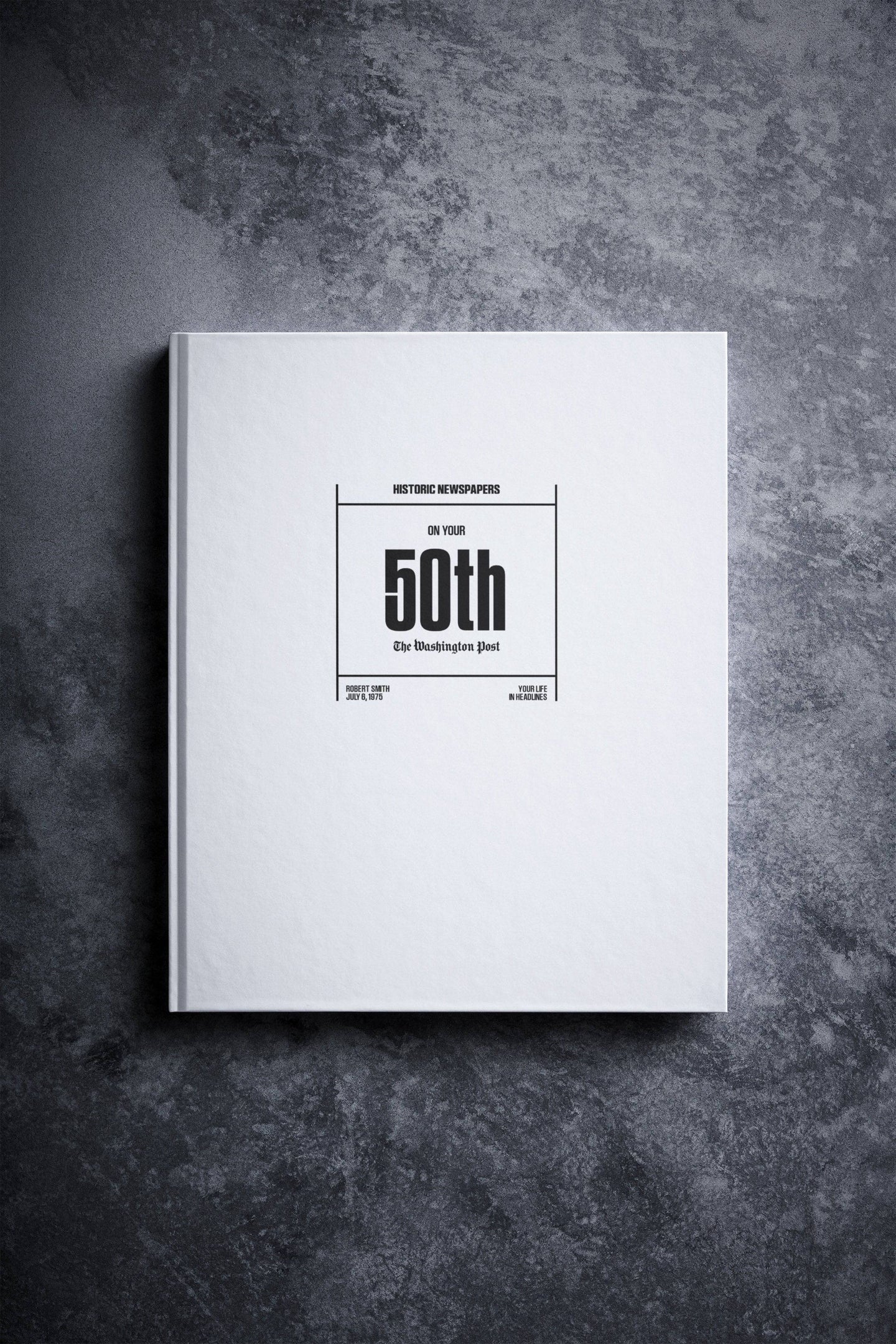 50th Milestone Birthday Newspaper Book Washington Post Edition