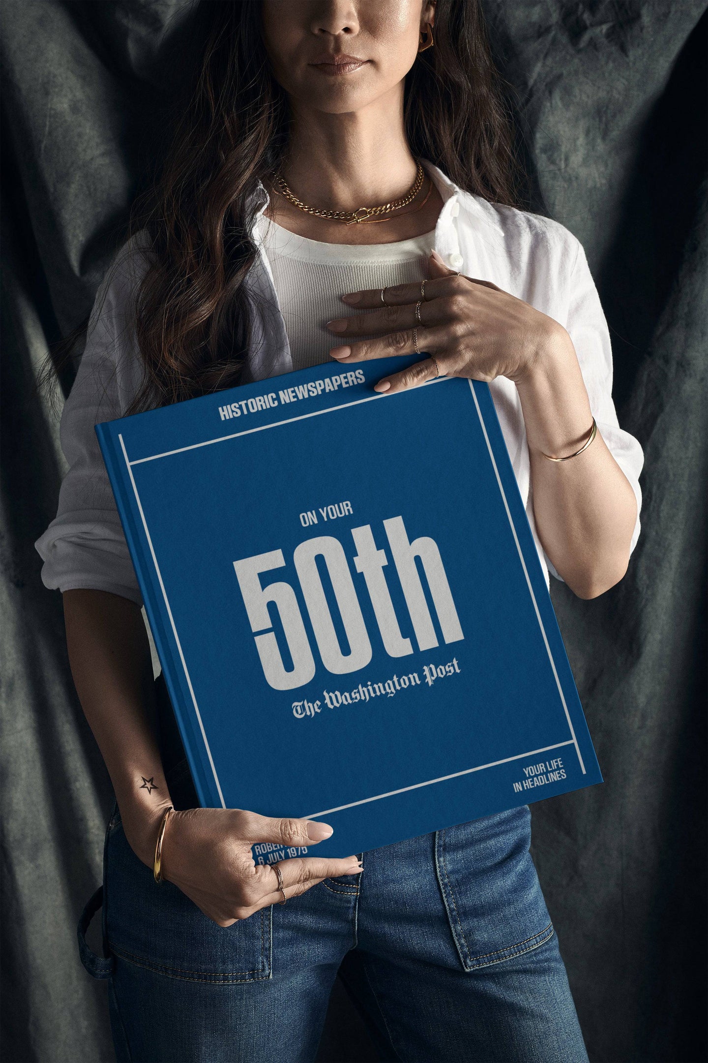 50th Milestone Birthday Newspaper Book Washington Post Edition - Historic Newspapers