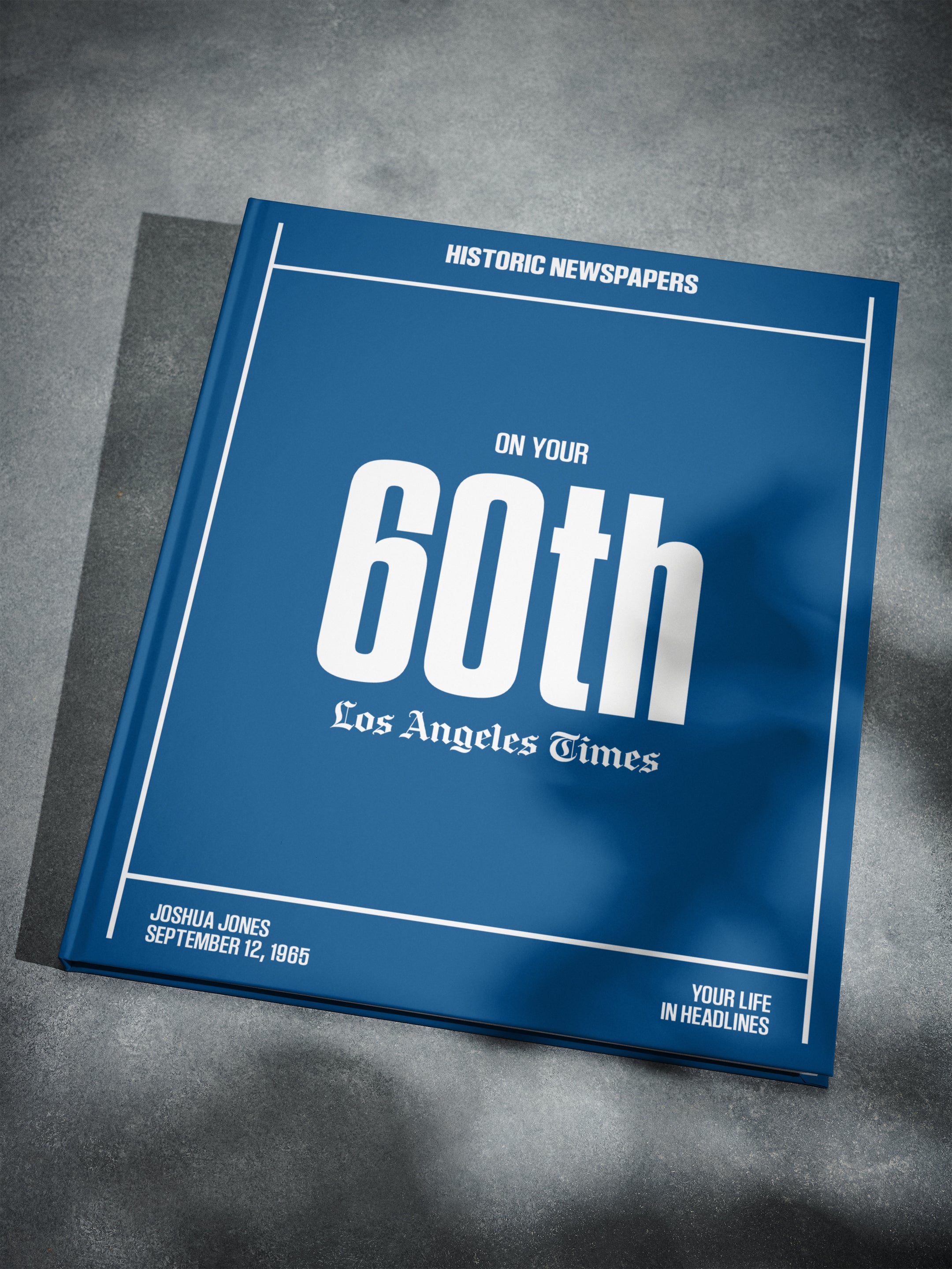60th Milestone Birthday Newspaper Book Los Angeles Times Edition