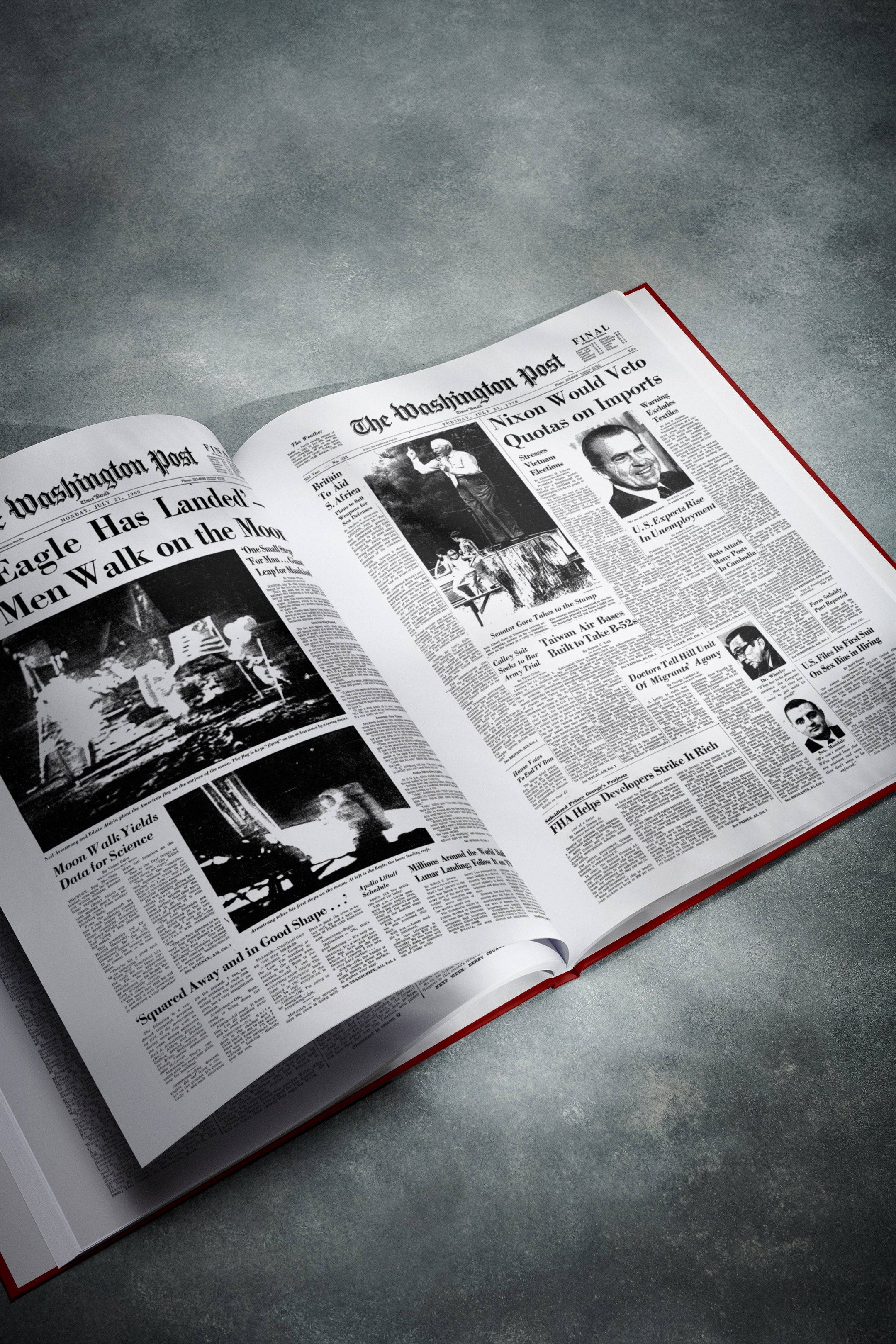 60th Milestone Birthday Newspaper Book Washington Post Edition - Historic Newspapers