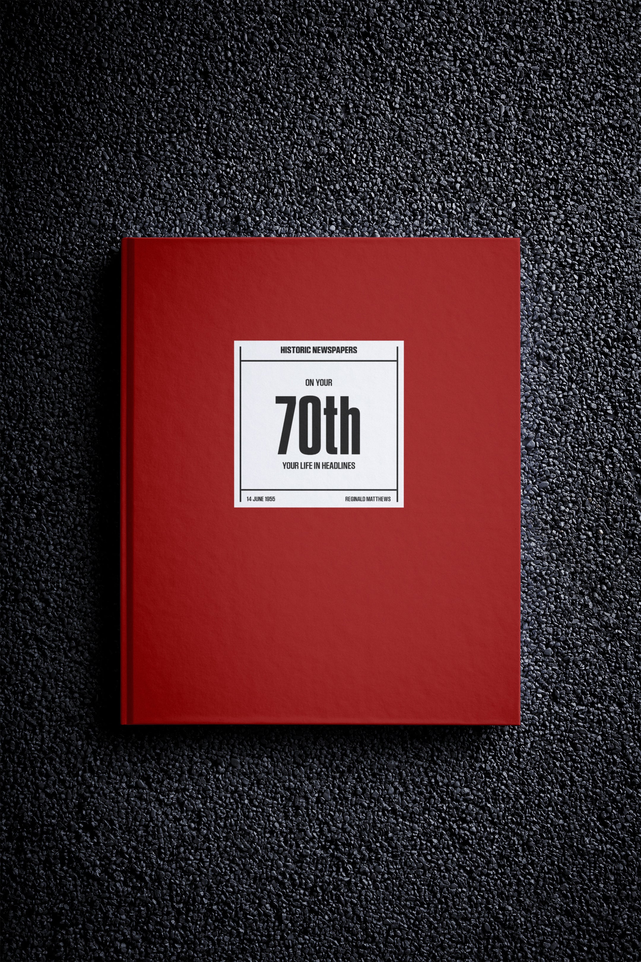 70th Milestone Birthday Newspaper Book