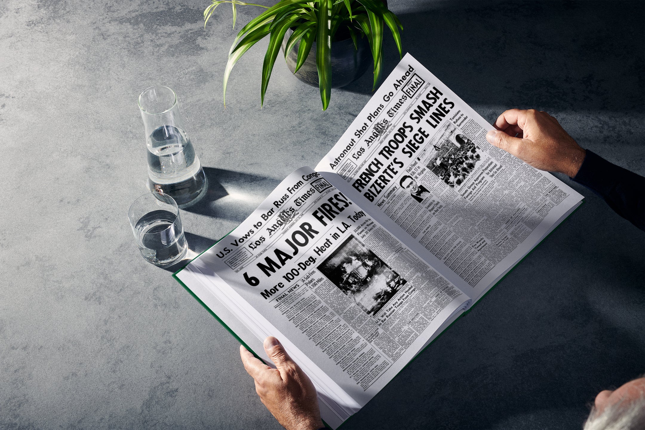 70th Milestone Birthday Newspaper Book Los Angeles Times Edition