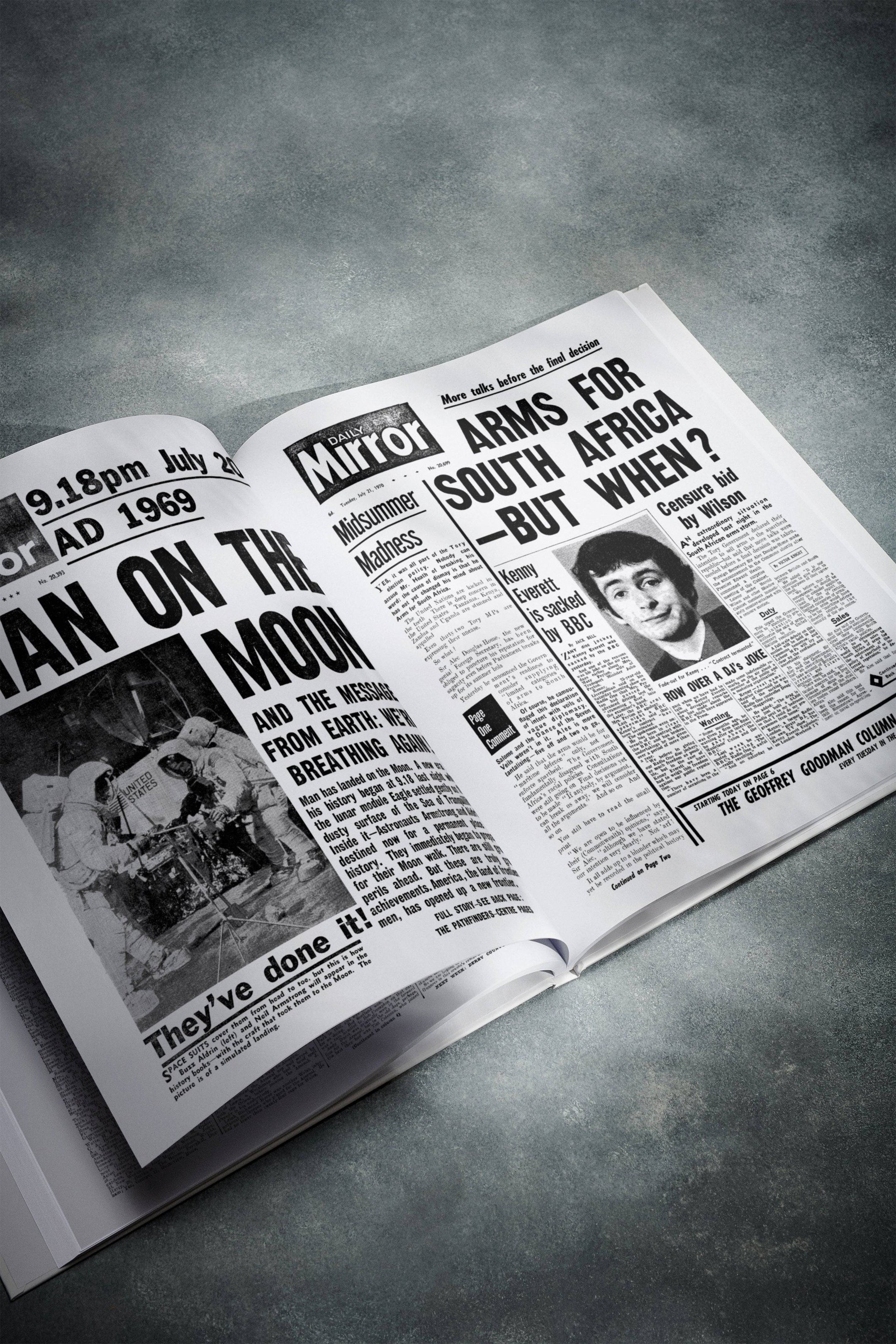 70th Milestone Birthday Newspaper Book