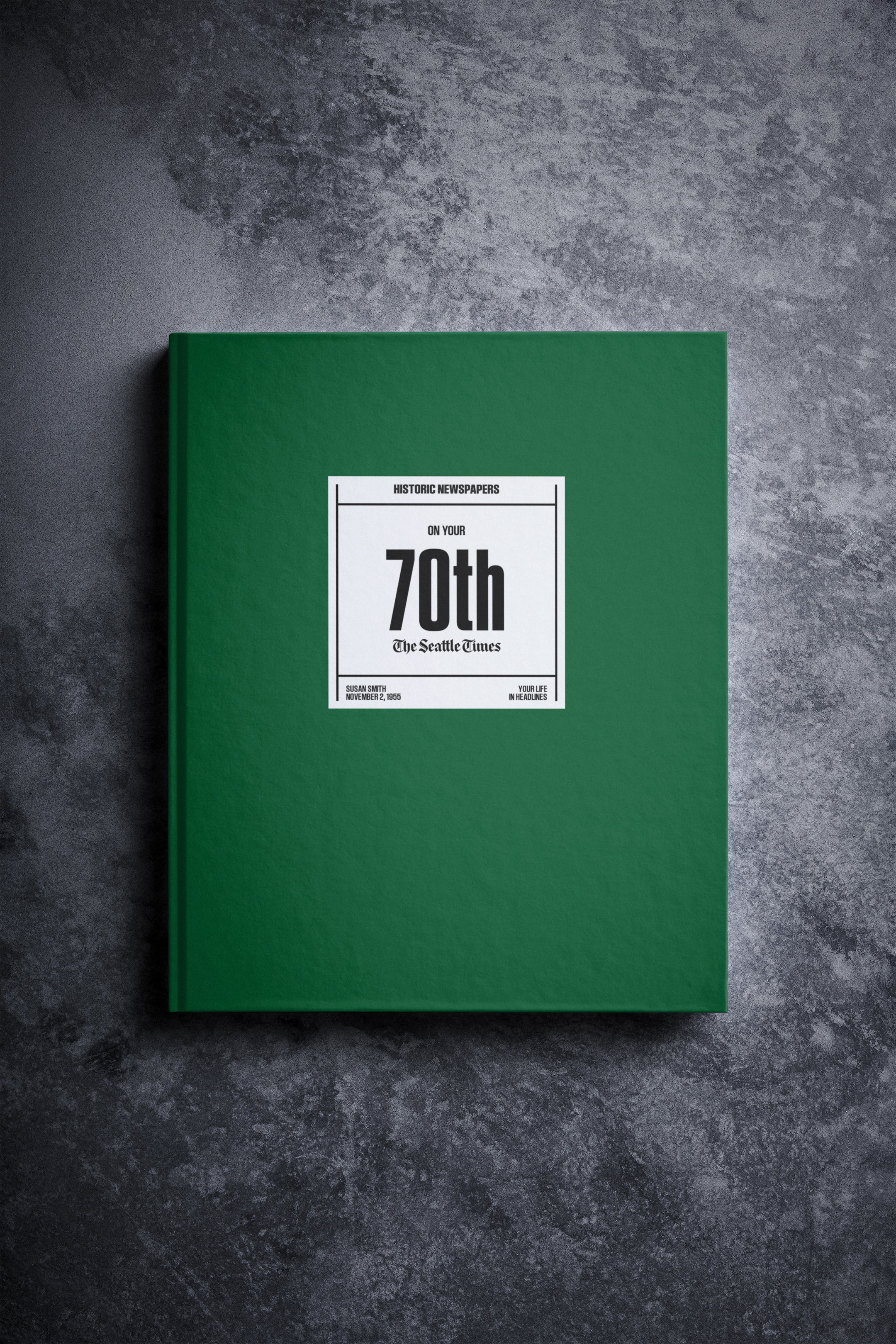 70th Milestone Birthday Newspaper Book Seattle Times Edition