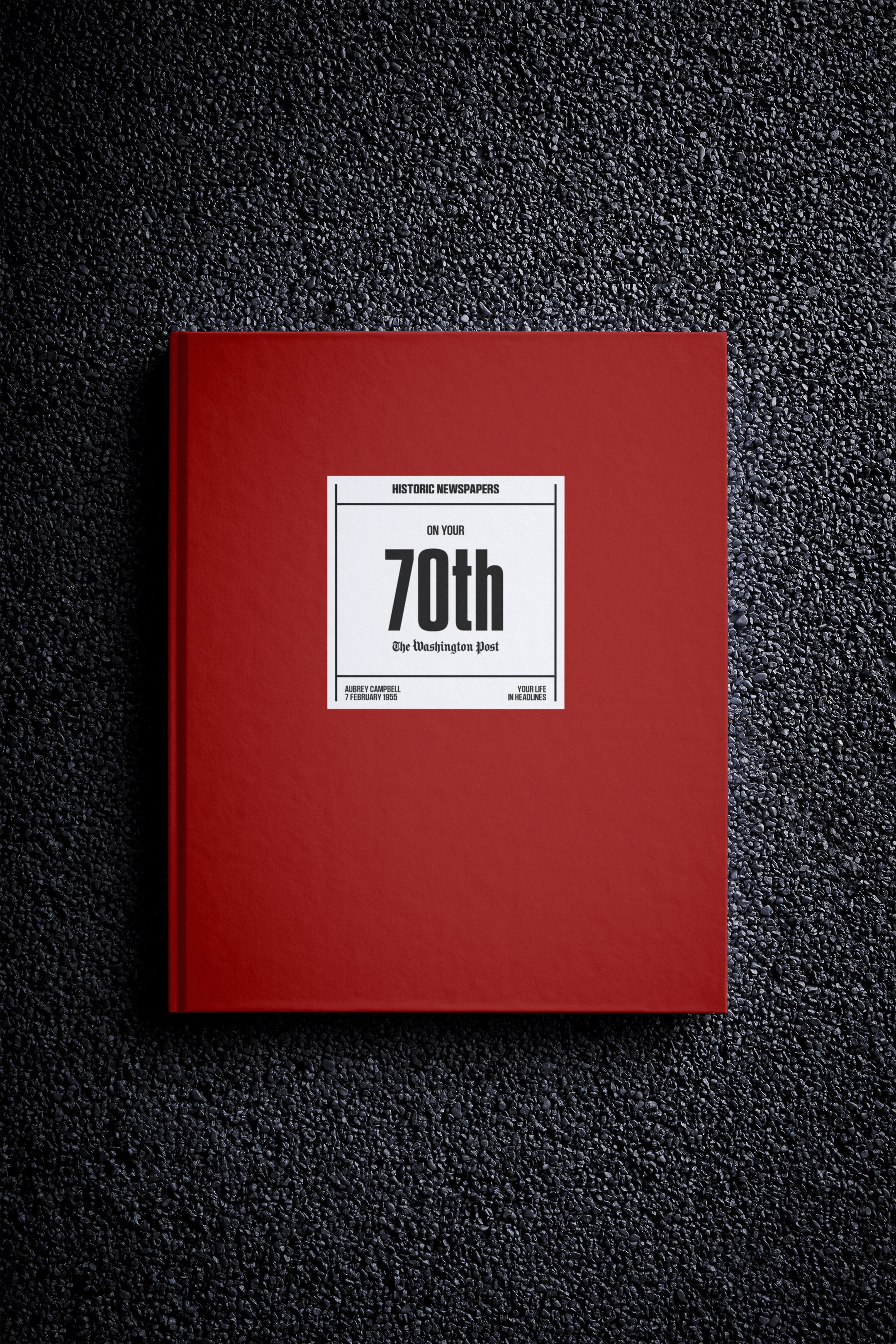 70th Milestone Birthday Newspaper Book