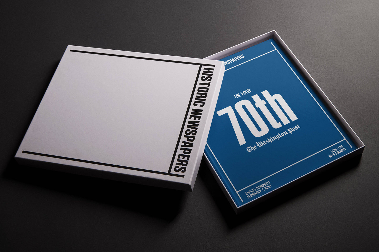 70th Milestone Birthday Newspaper Book Washington Post Edition - Historic Newspapers