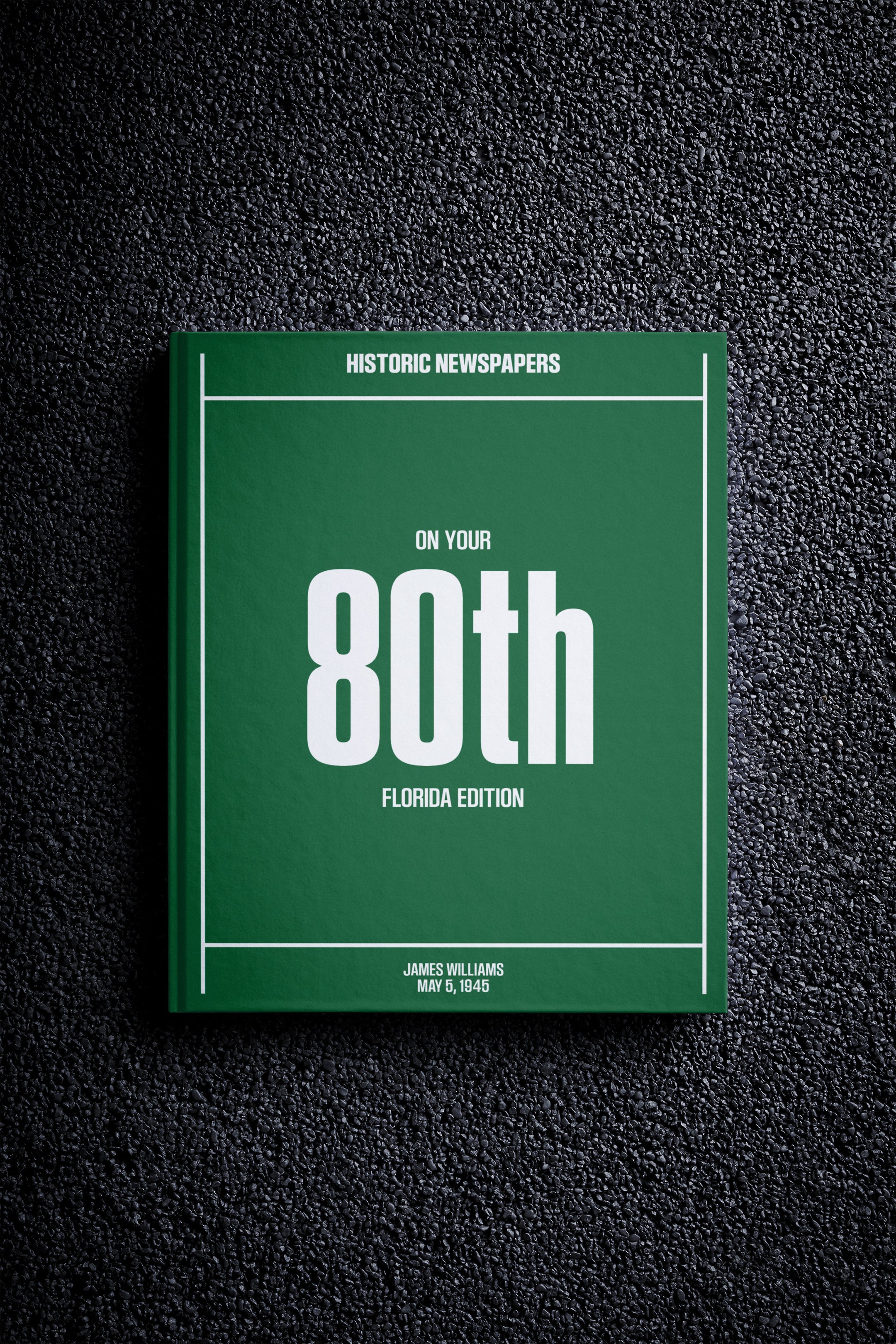 80th Milestone Birthday Newspaper Book Florida Edition